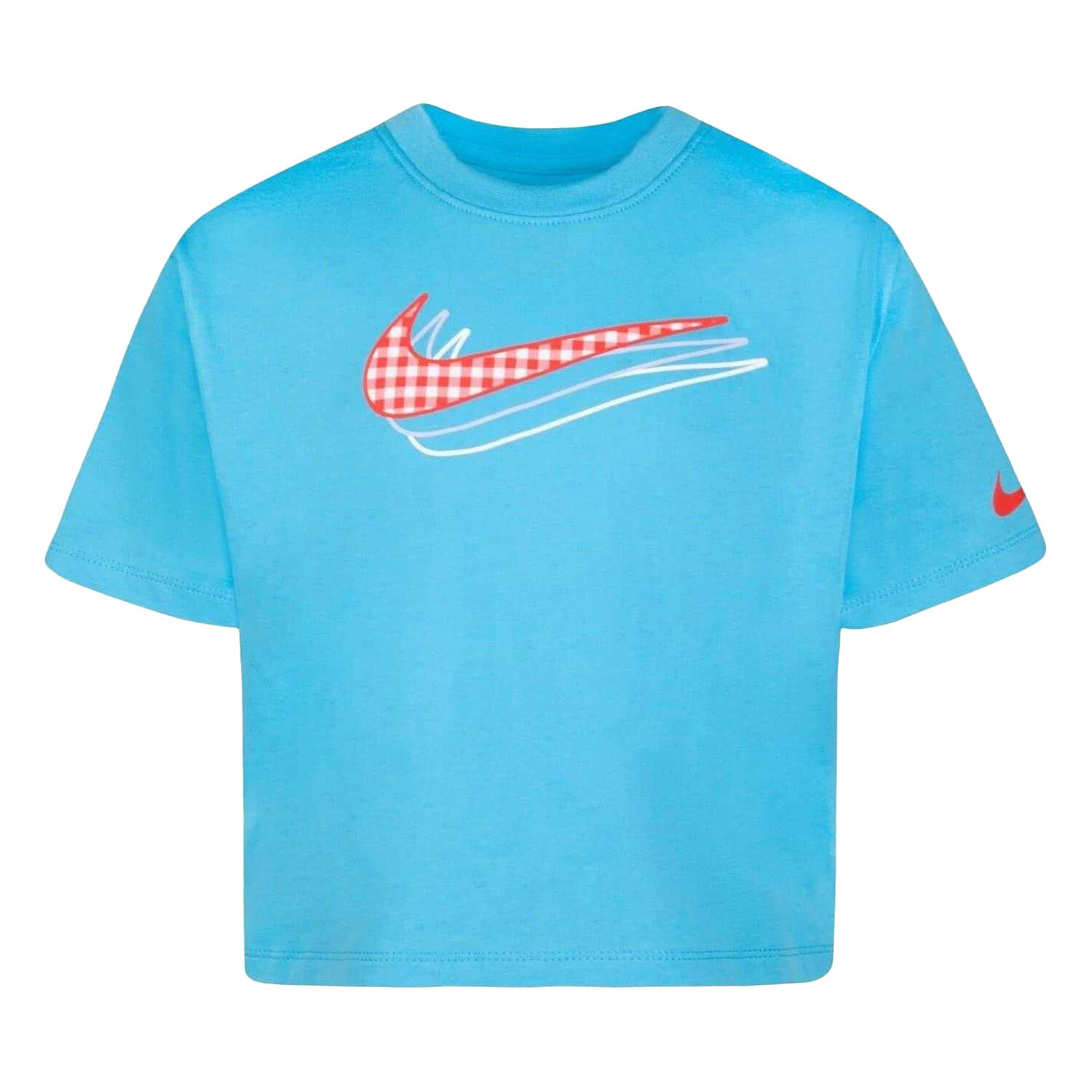 Nike Girls Icon Gingham Boxy T-Shirt