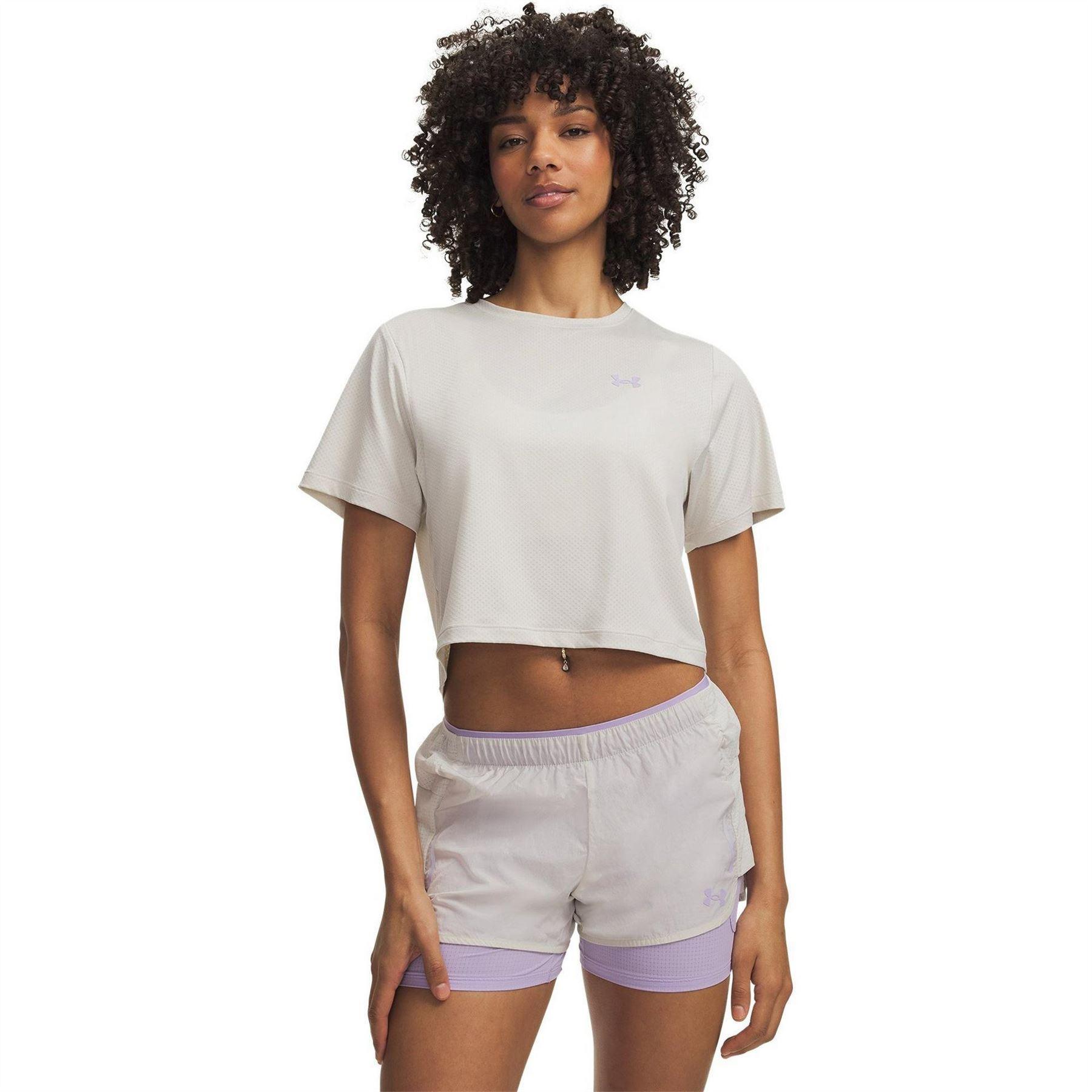 Under Armour Womens/Ladies Explor Trail Run Crop T-Shirt