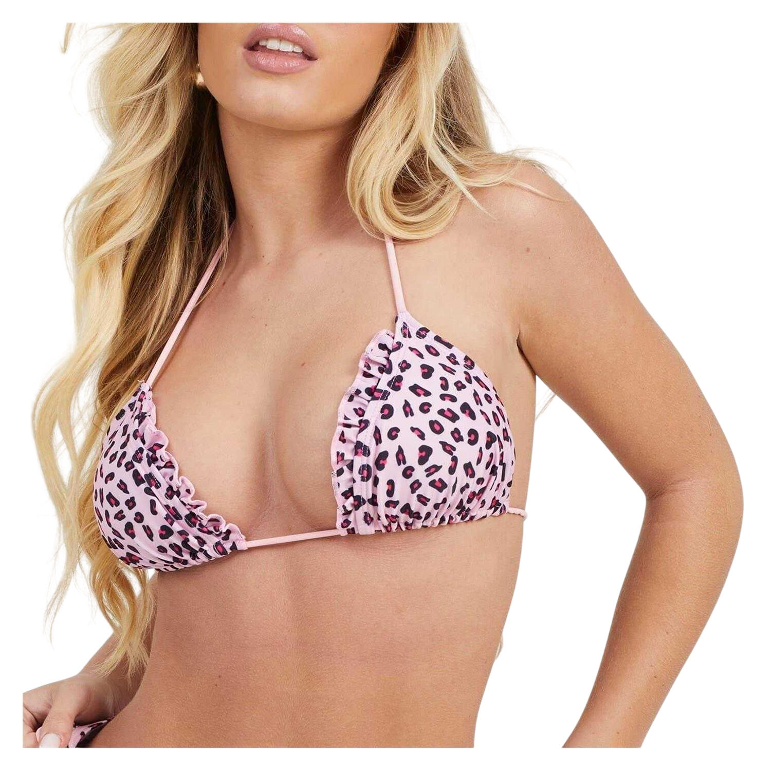 Brave Soul Womens/Ladies Leopard Print Bikini Top