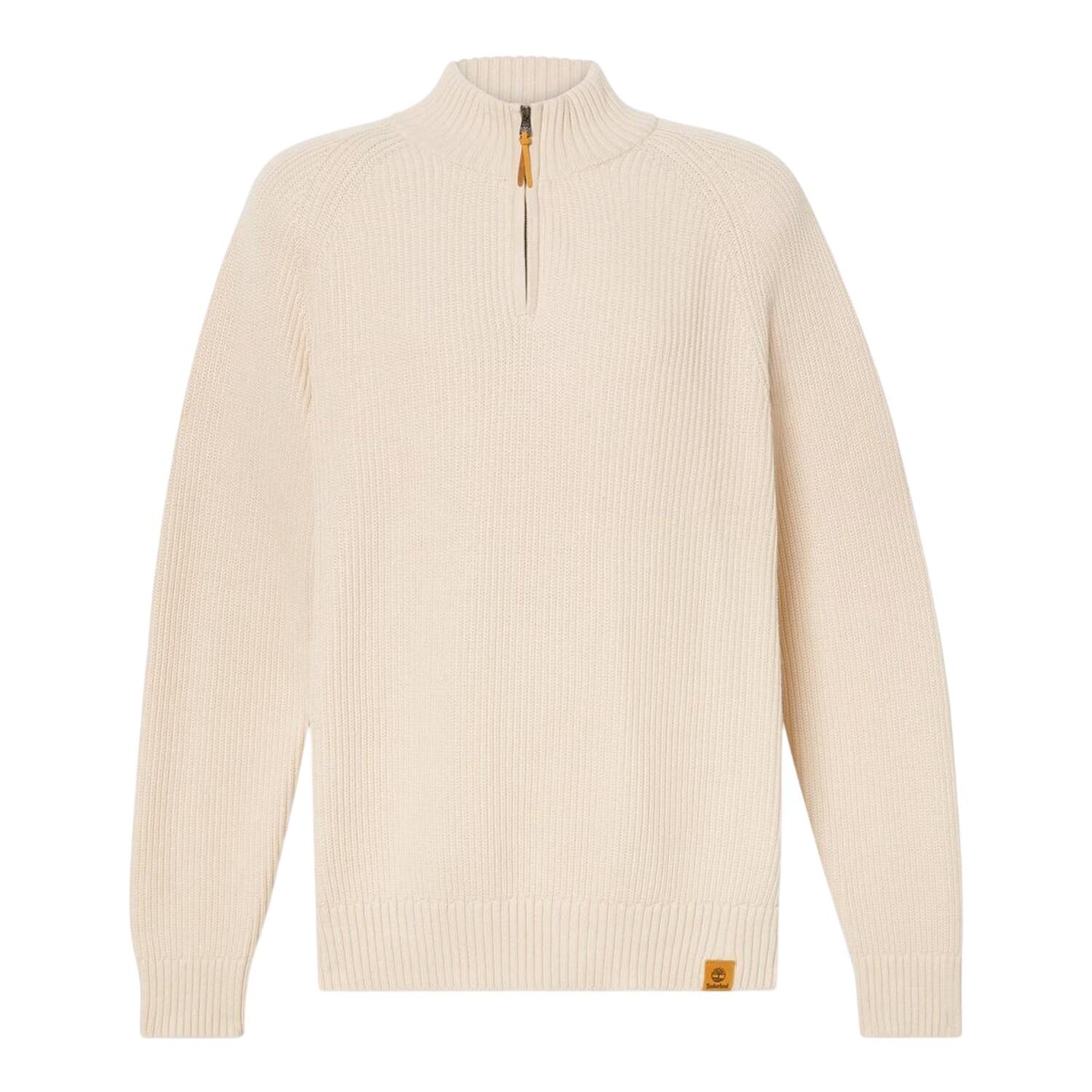 Timberland Mens Ribbed Zip Neck Jumper