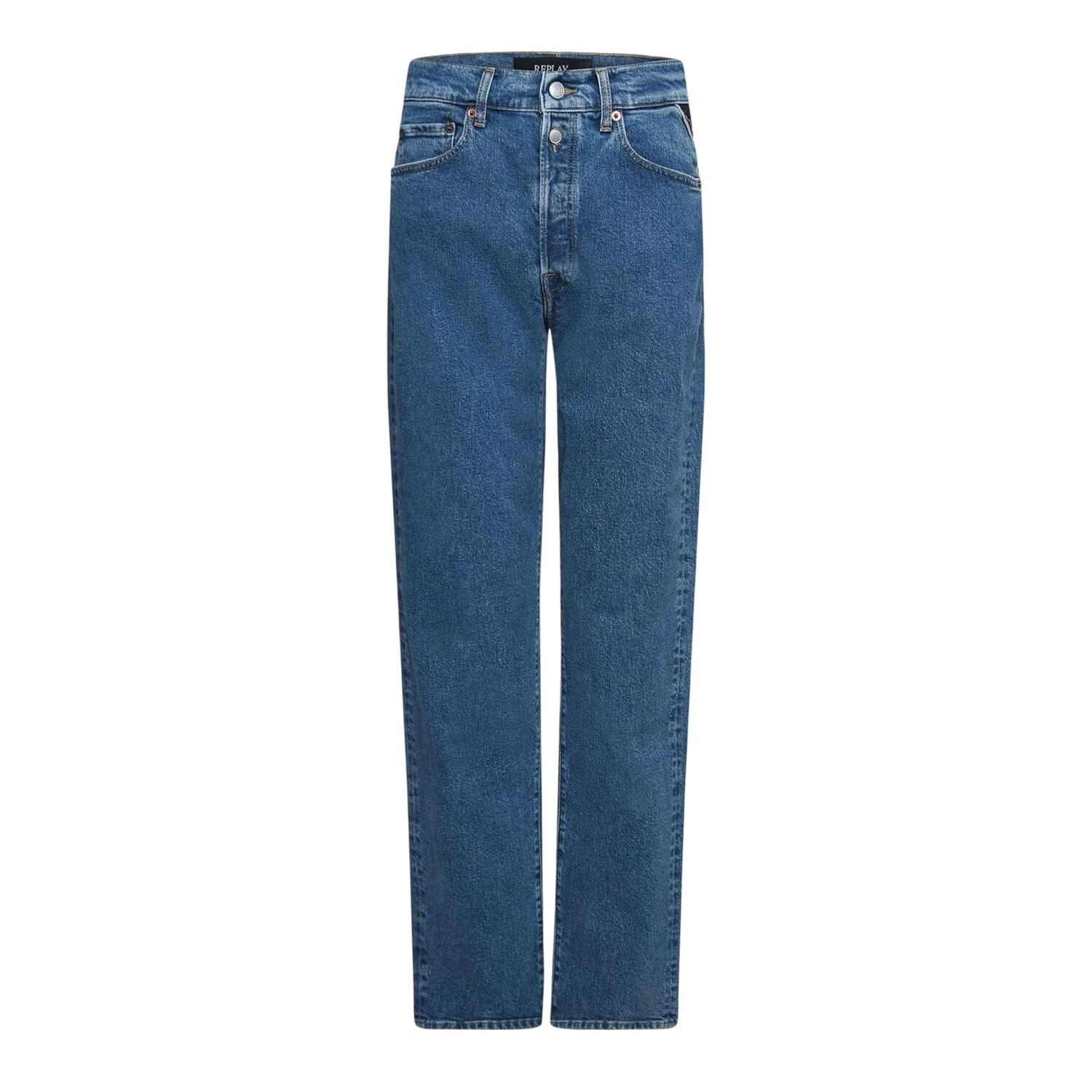 Replay Womens/Ladies Double Button Straight Jeans
