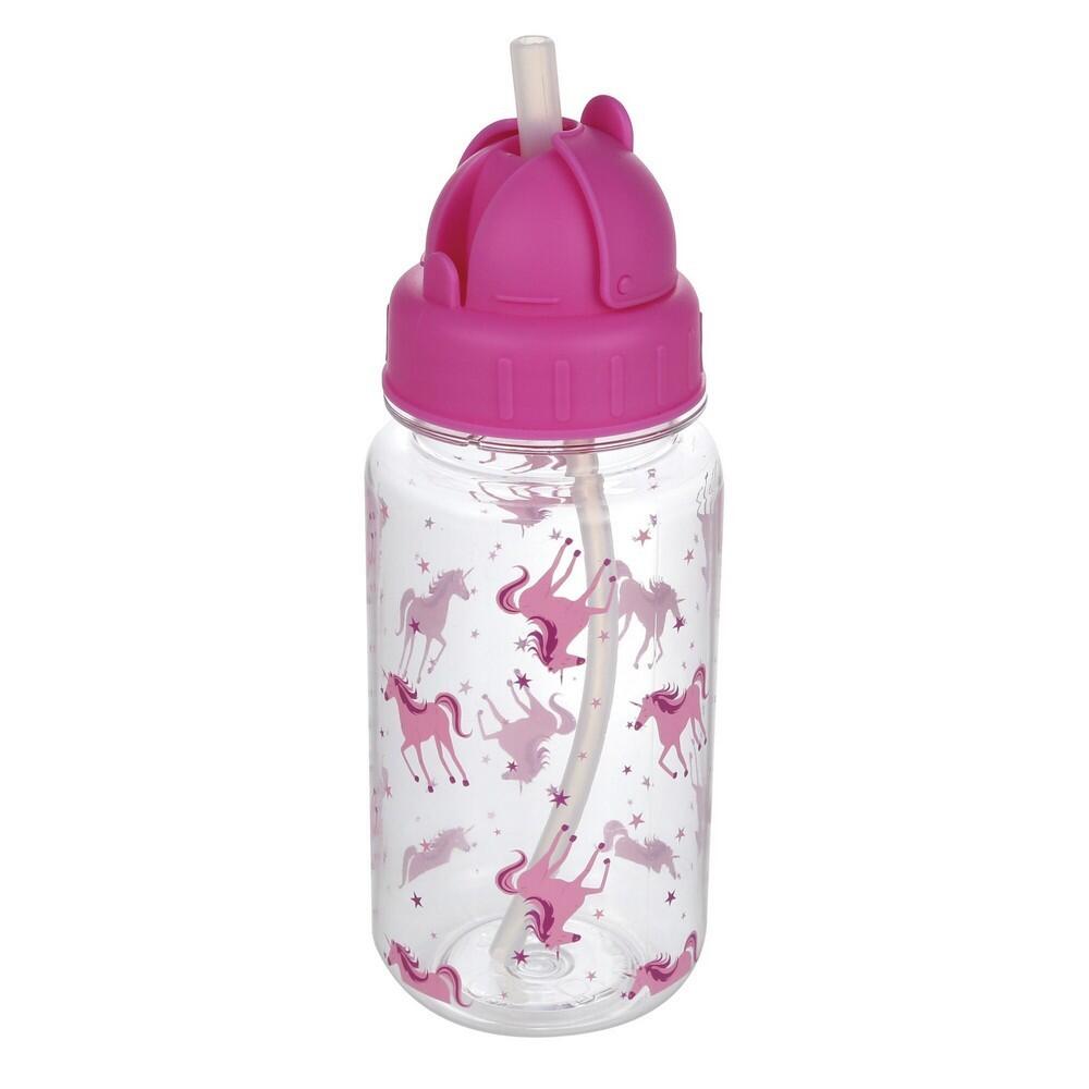 Tritan Animal 300ml Water Bottle (Pink/Clear) 1/2