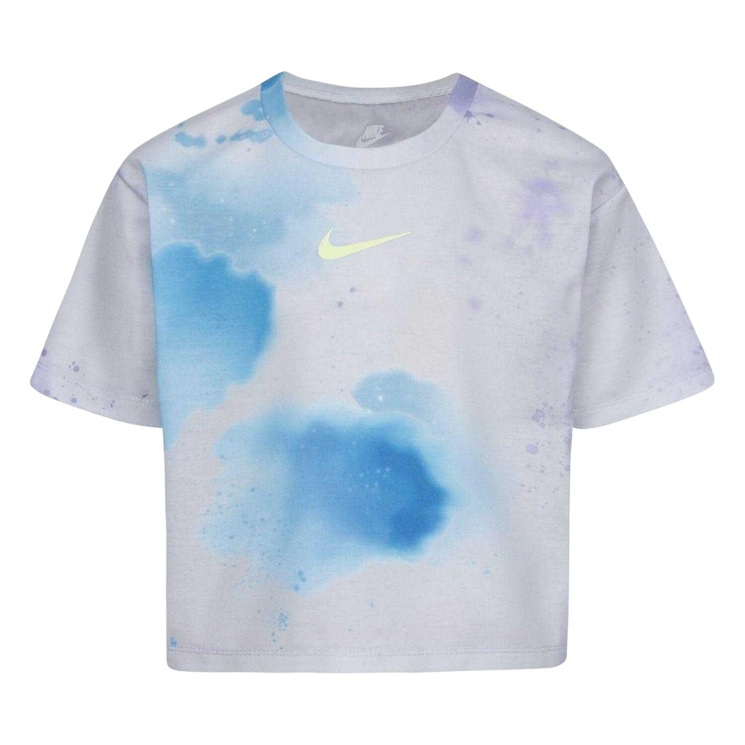 Nike Girls Tie Dye Crew Neck Regular Crop T-Shirt