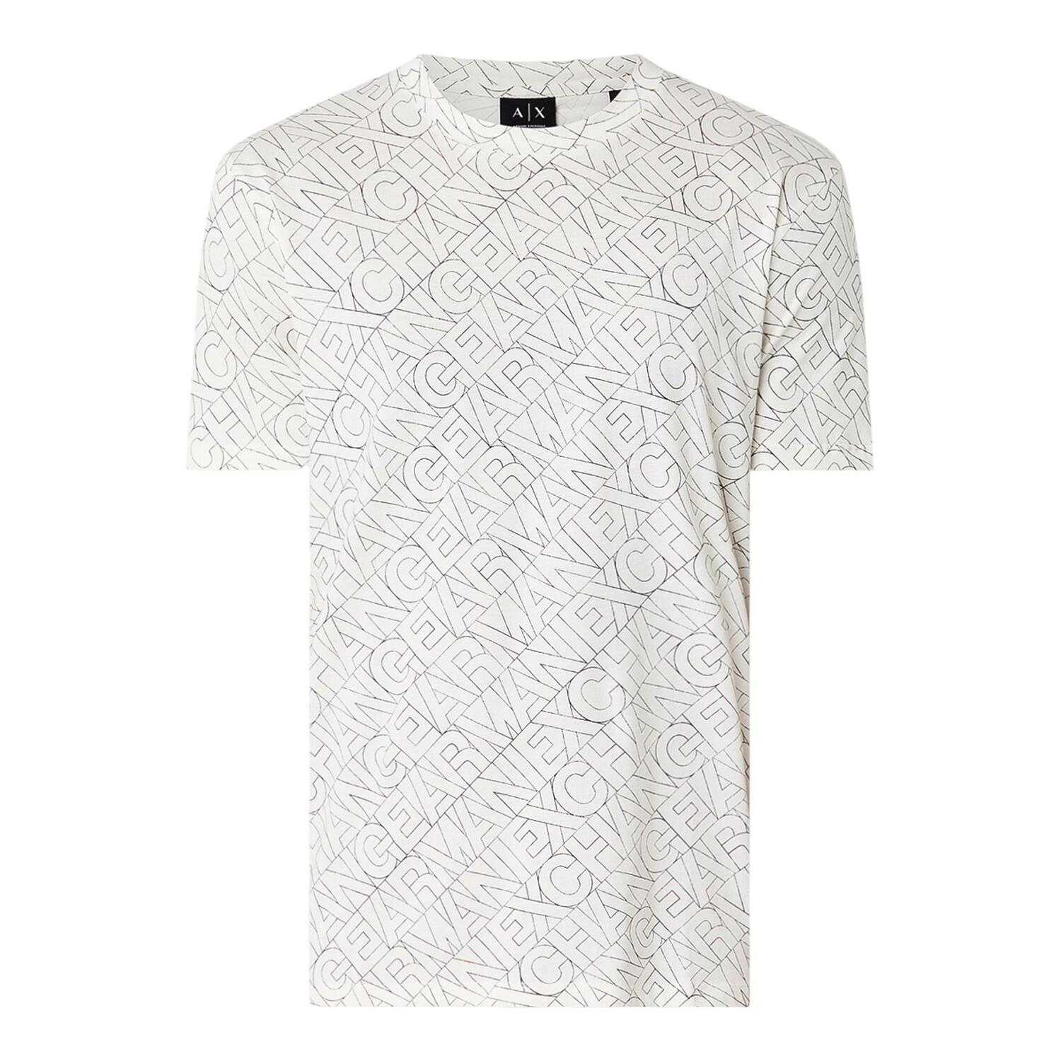 Armani Exchange Mens All-Over Print Logo T-Shirt
