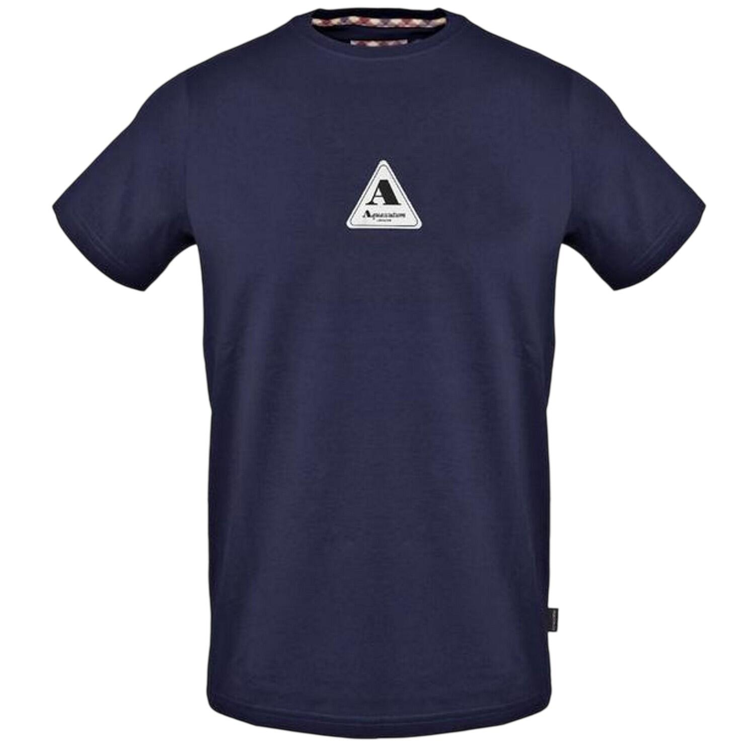 Aquascutum Mens Logo Jersey Crew Neck T-Shirt
