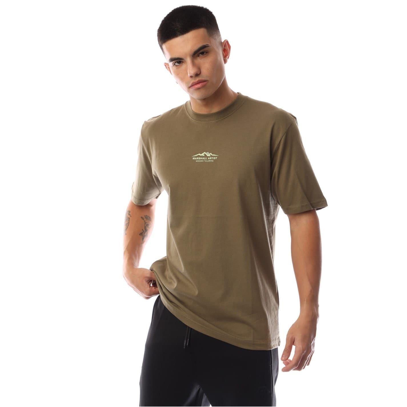 Marshall Artist Mens Mountain Logo Regular T-Shirt