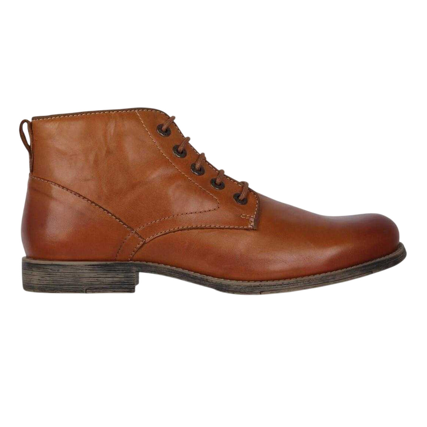 Firetrap Mens Casca Vintage Look Leather Casual Flat Boots