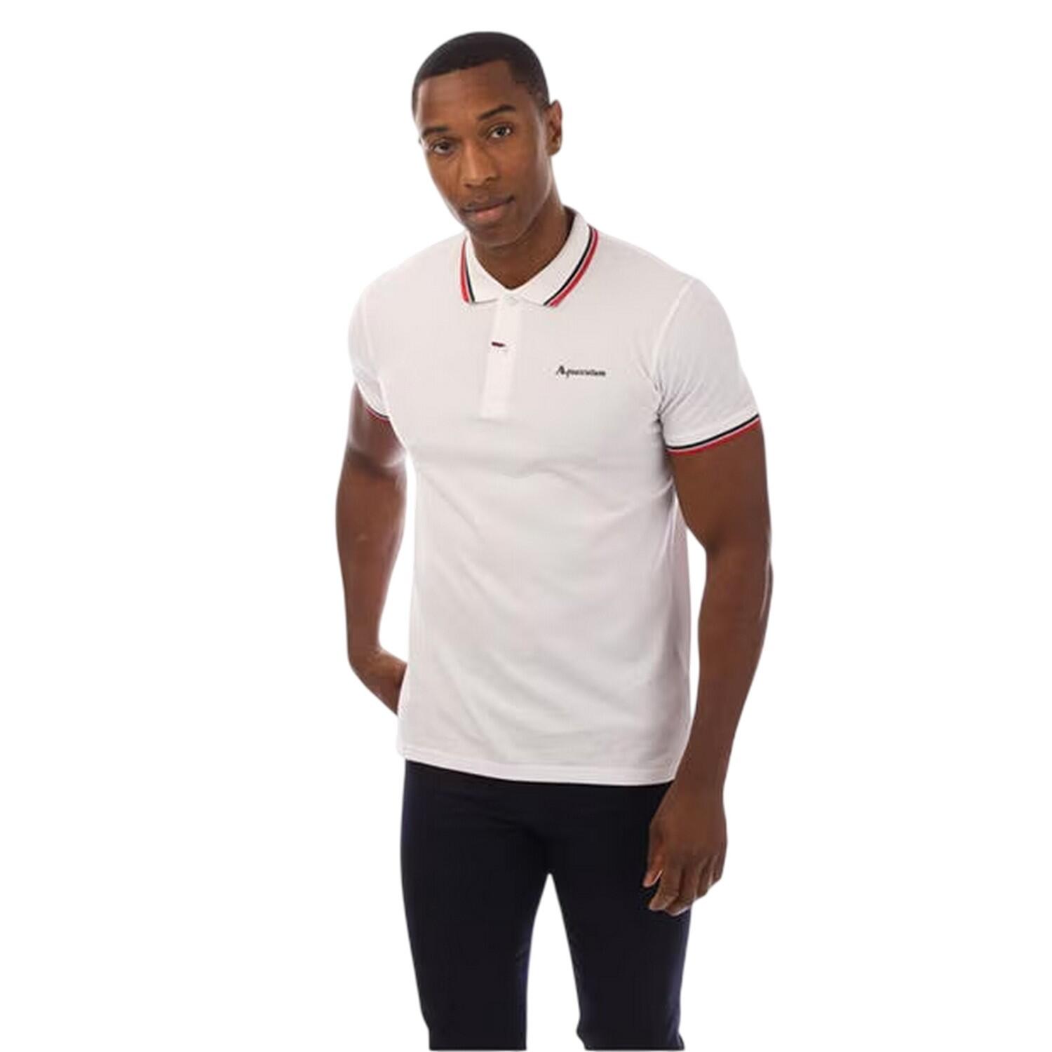 Aquascutum Mens Slim Short-Sleeved Polo Shirt