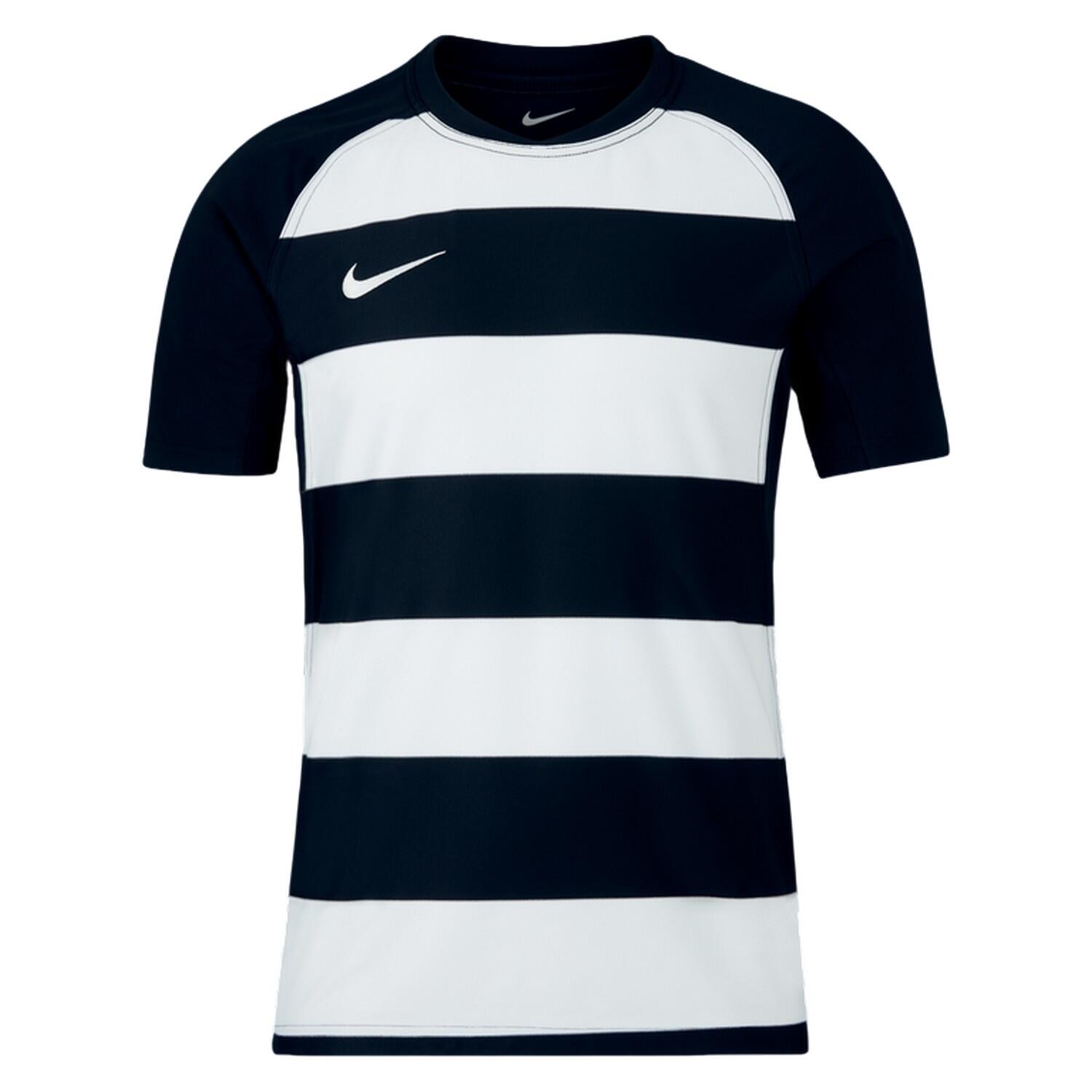 Nike Mens Contrast Striped Crew Neck Raglan Rugby T-Shirt