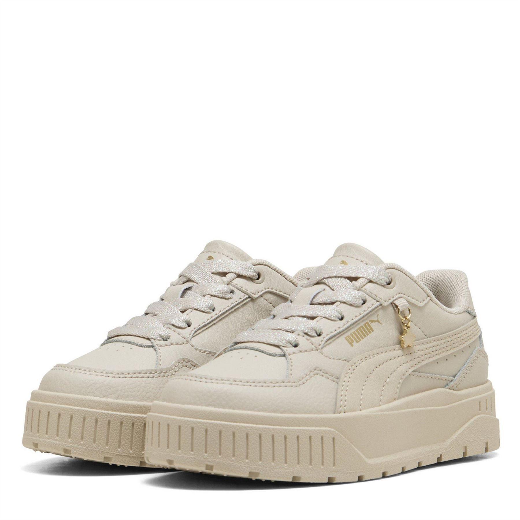 Puma Childrens/Kids Karmen II Leather Platform Trainers