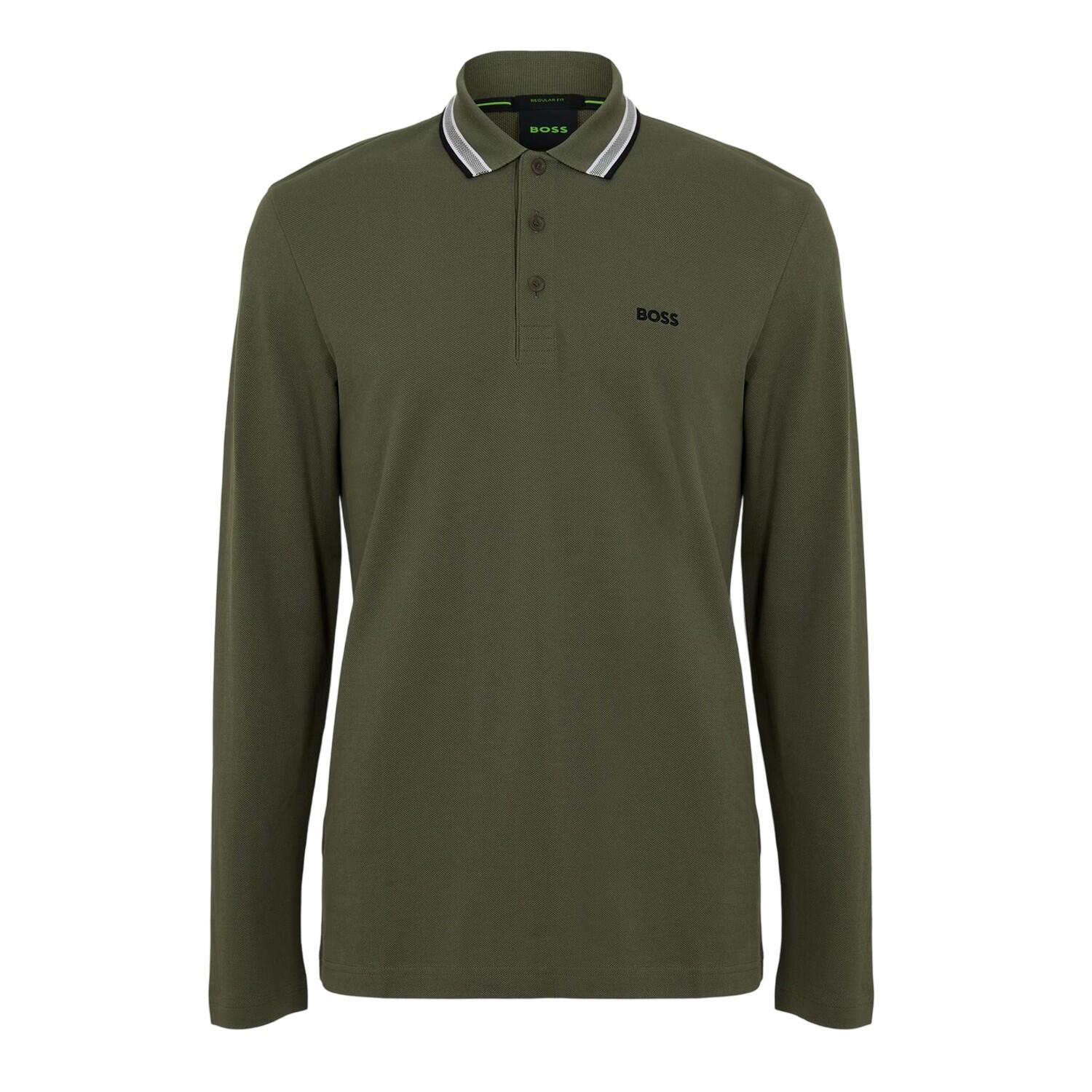 Boss Mens Plisy Long-Sleeved Polo Shirt