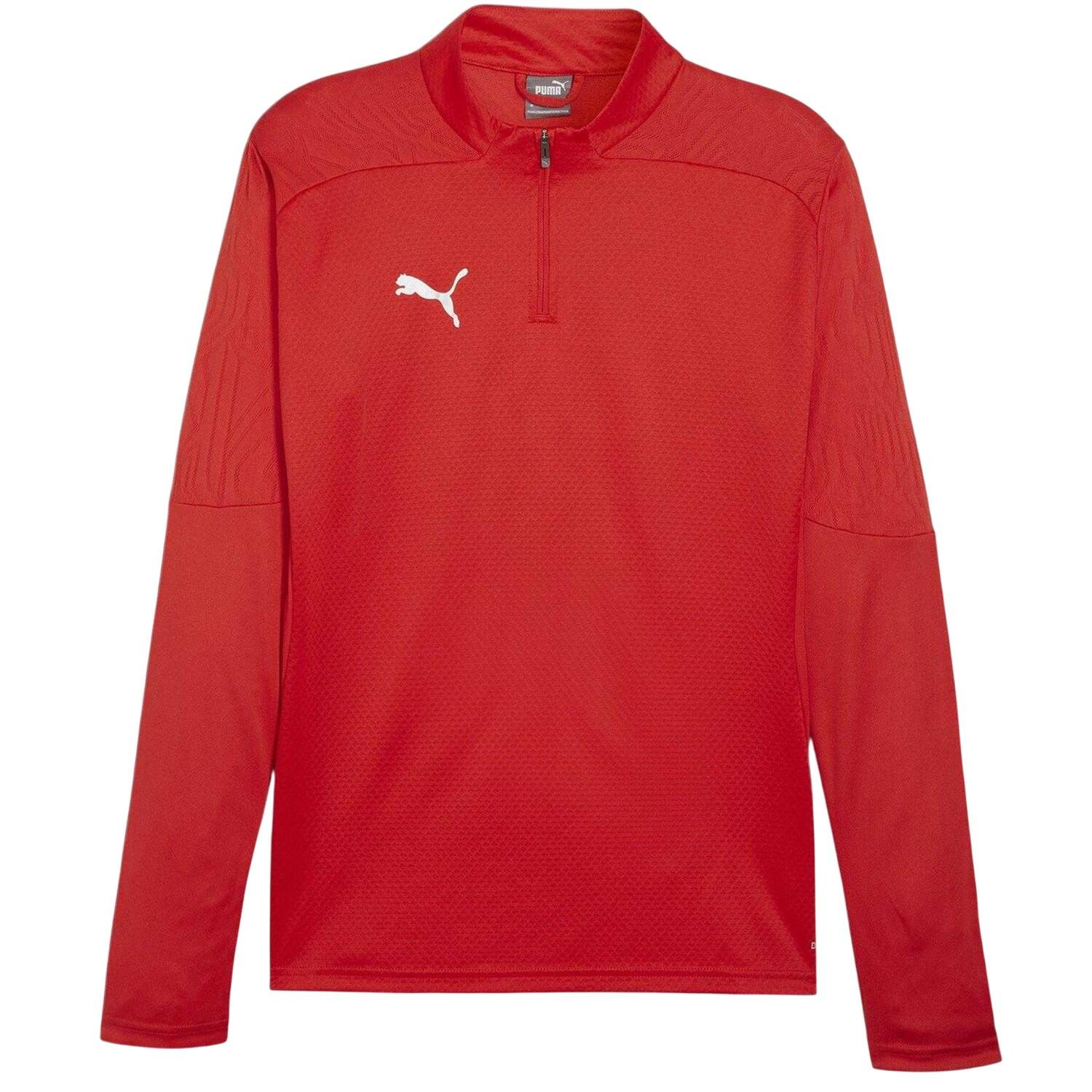 Puma Mens TeamFinal Quarter Zip Training Fleece Top