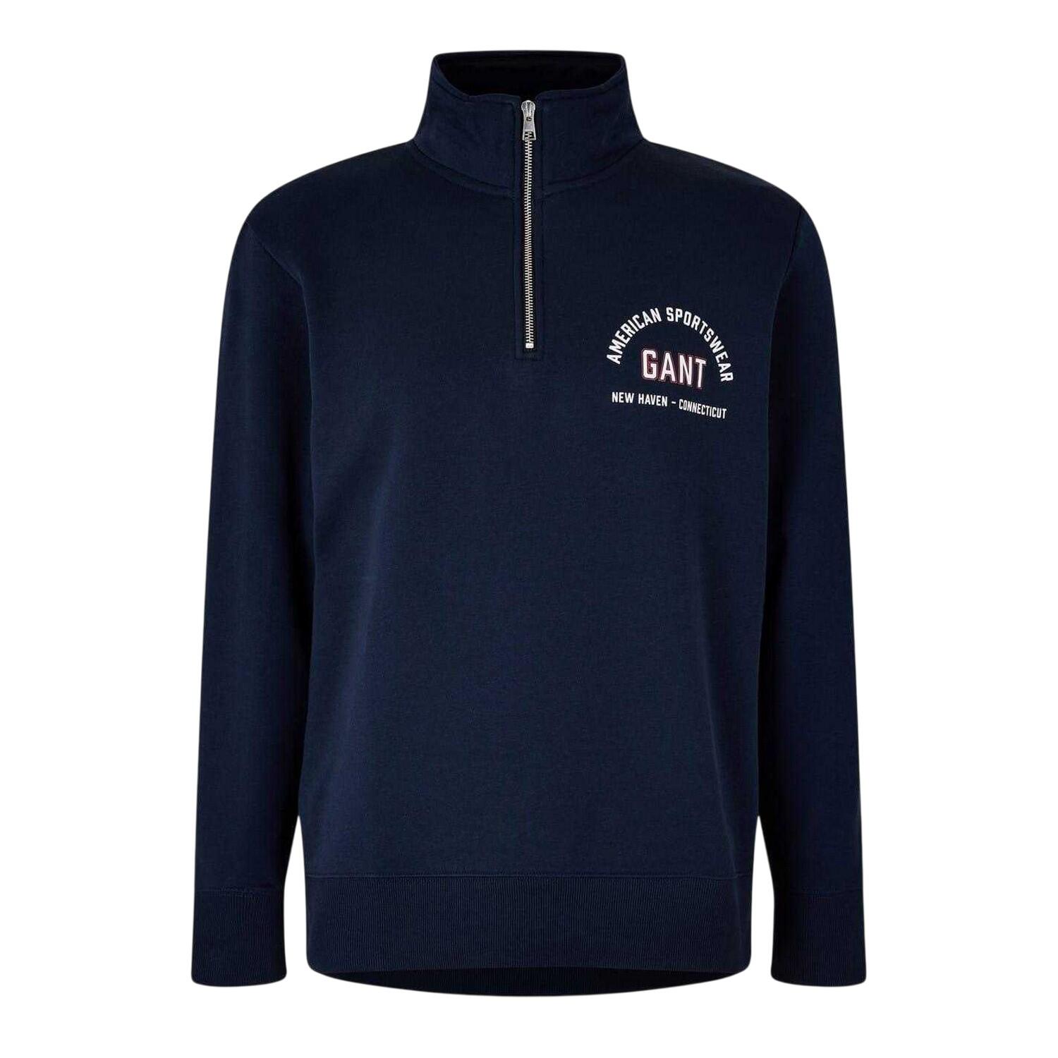 Gant Mens Fleece Quarter Zip Sweatshirt