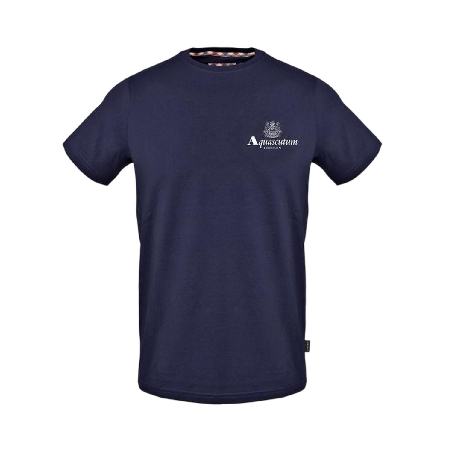 Aquascutum Mens Logo Printed Crew Neck T-Shirt