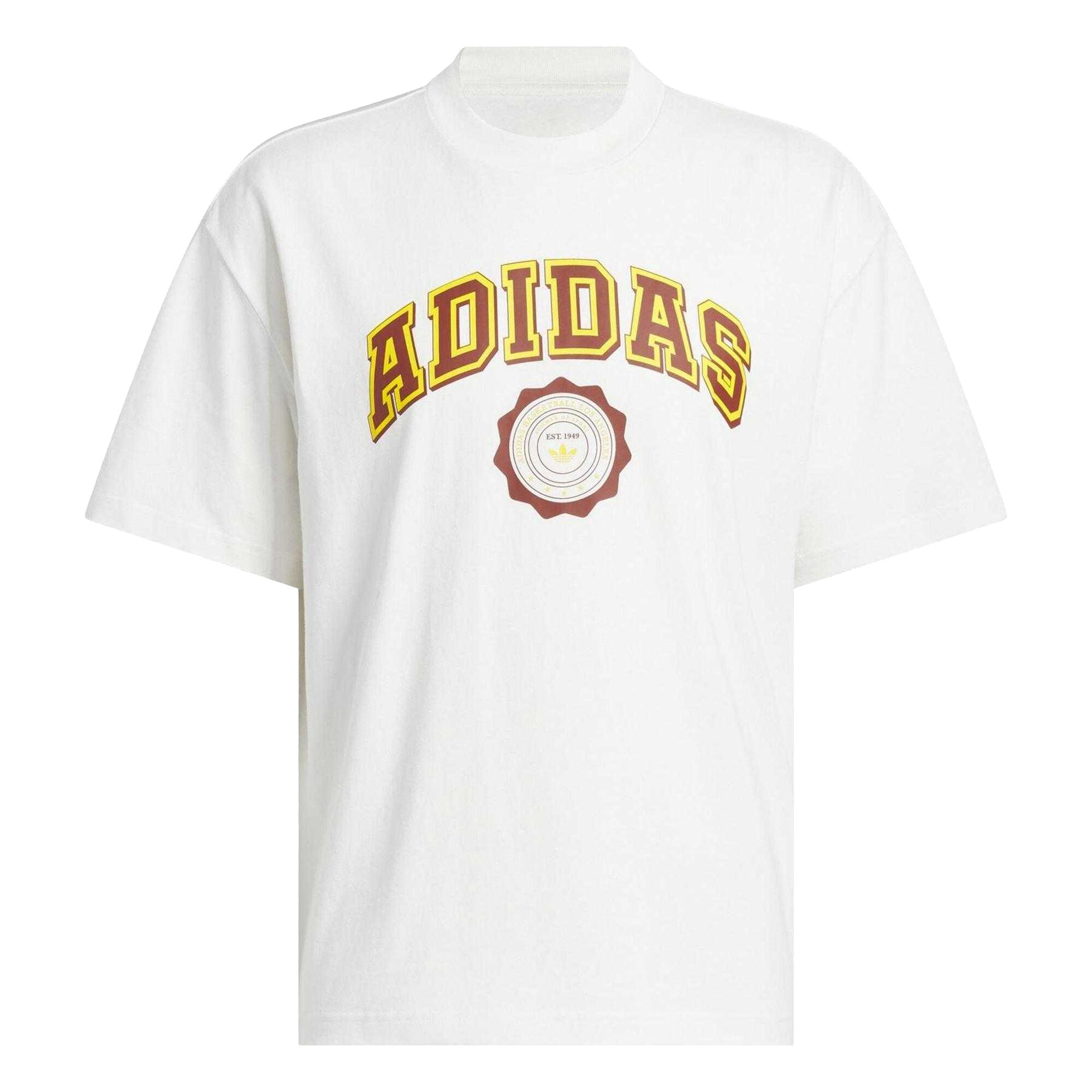 Adidas Unisex Adult GFX Logo Printed Relaxed Fit Basketball T-Shirt