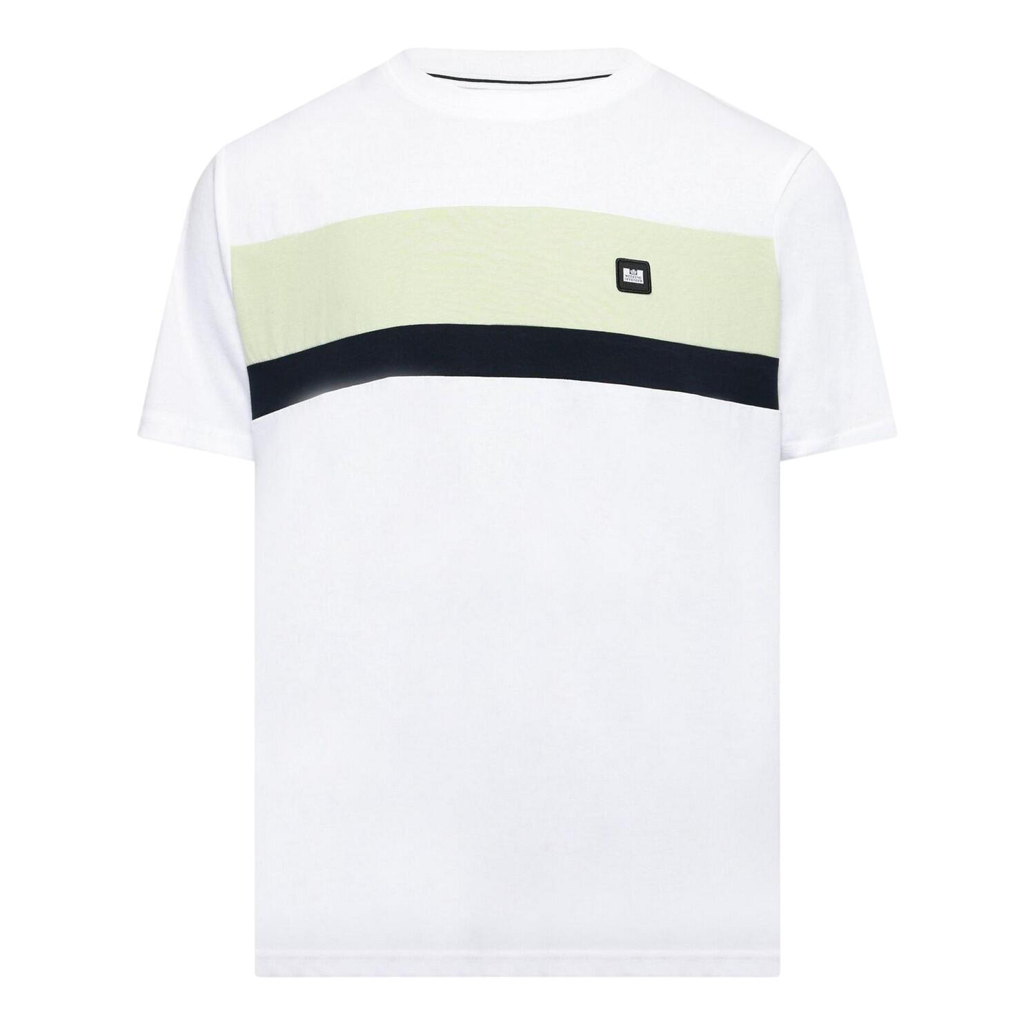 Weekend Offender Mens Crossword Chest Stripe Regular T-Shirt