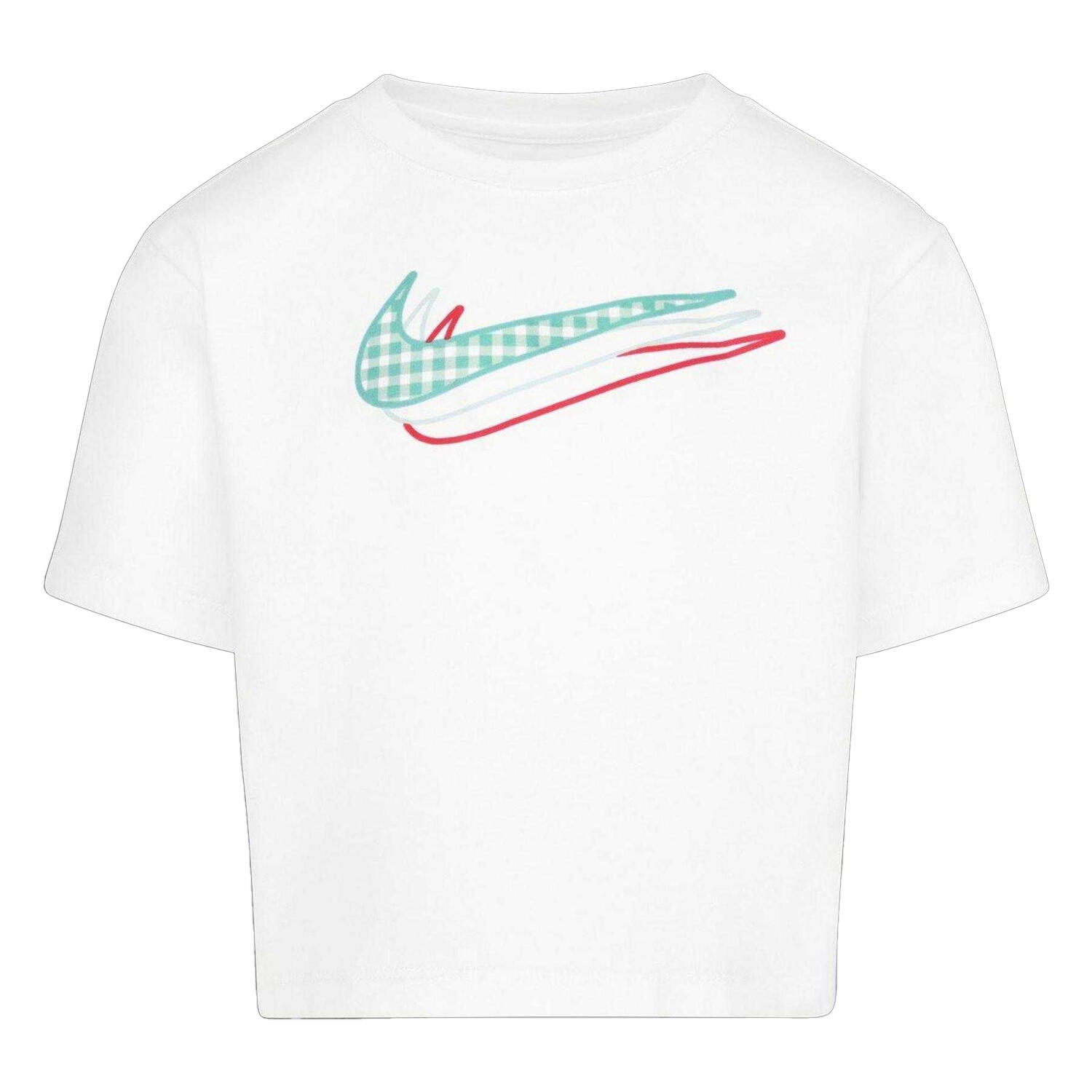 Nike Girls Icon Gingham Boxy T-Shirt
