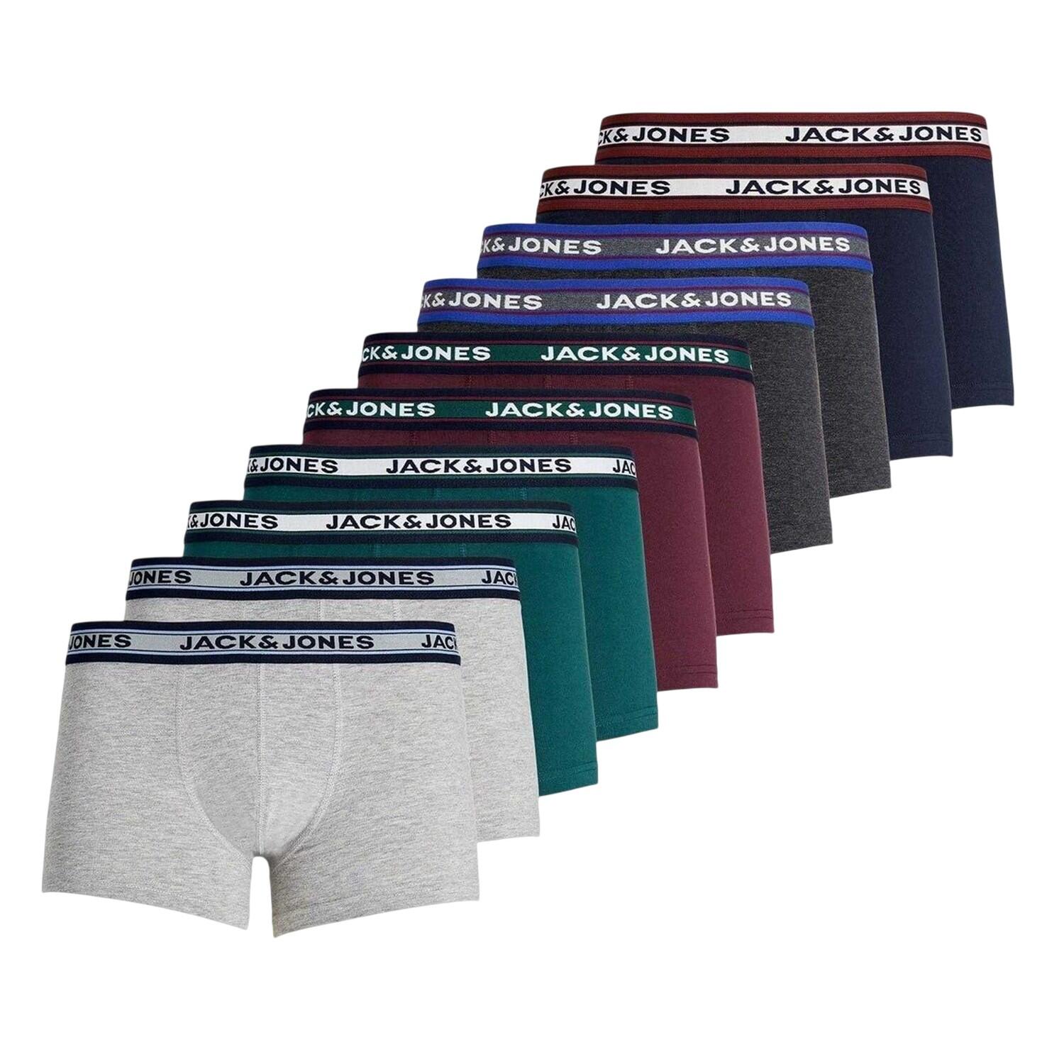 Jack And Jones Mens Cotton Blend Boxer Shorts (Pack of 10)
