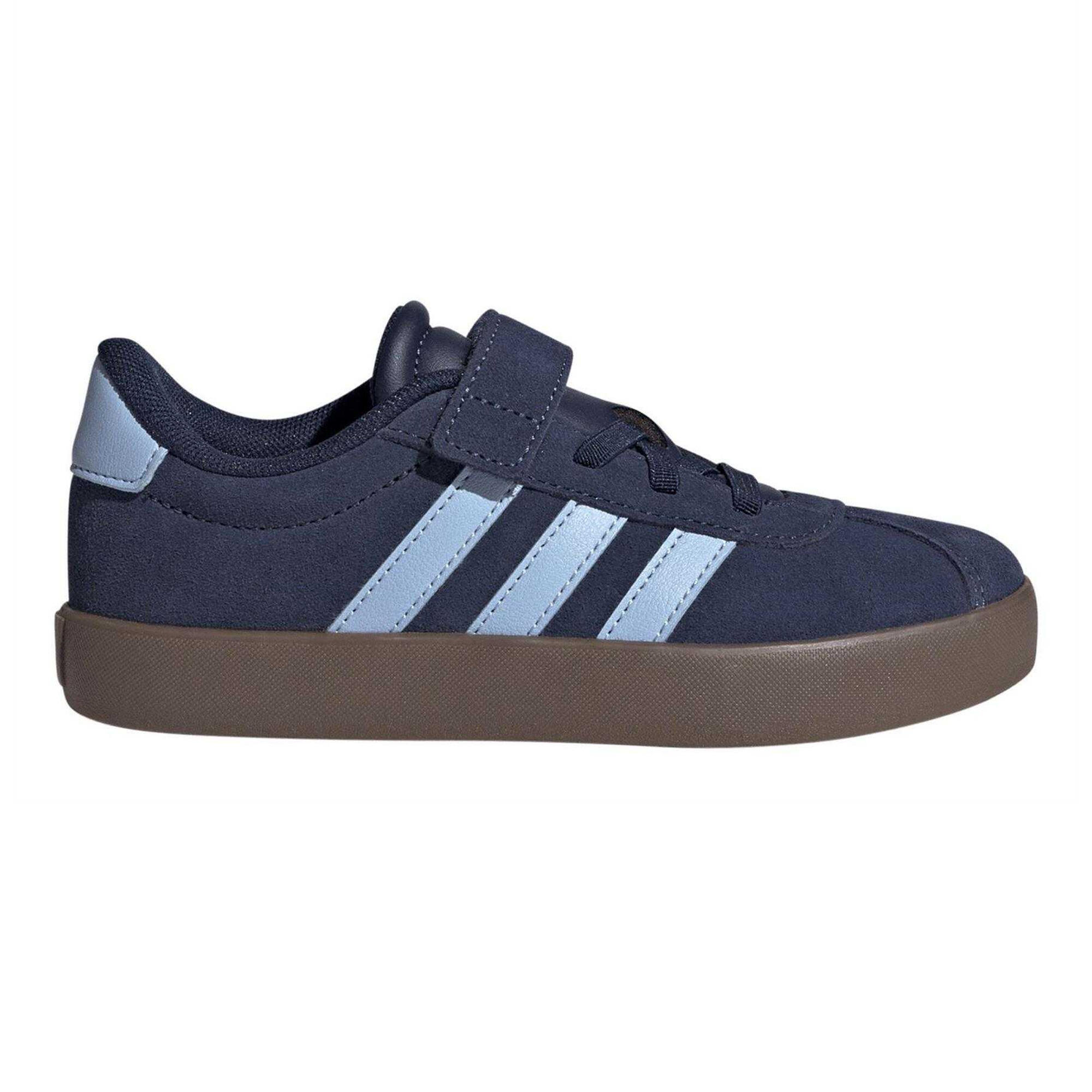 Adidas Boys VL Court 3.0 3 Stripes Suede Trim Trainers