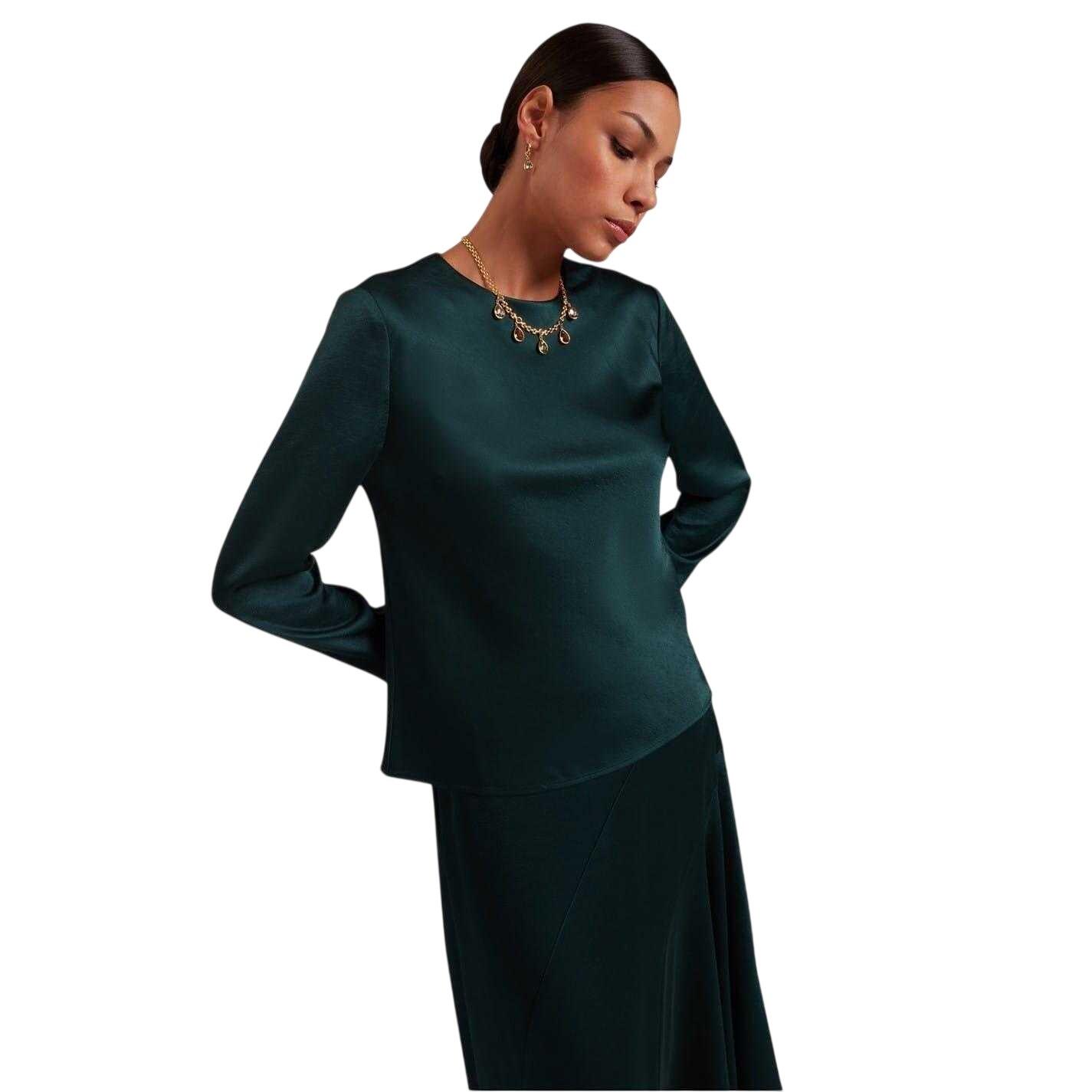 Ted Baker Womens/Ladies Mesh Crew Neck Long-Sleeved Top