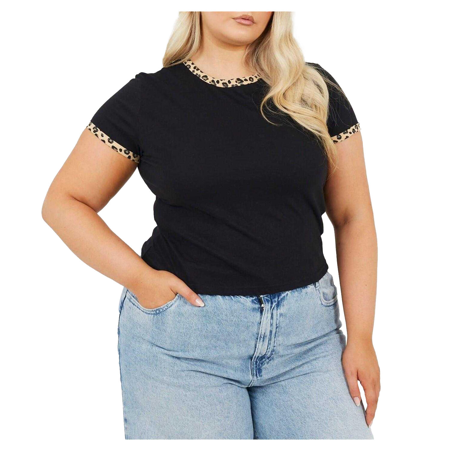 Brave Soul Womens/Ladies Leopard Print Plus T-Shirt