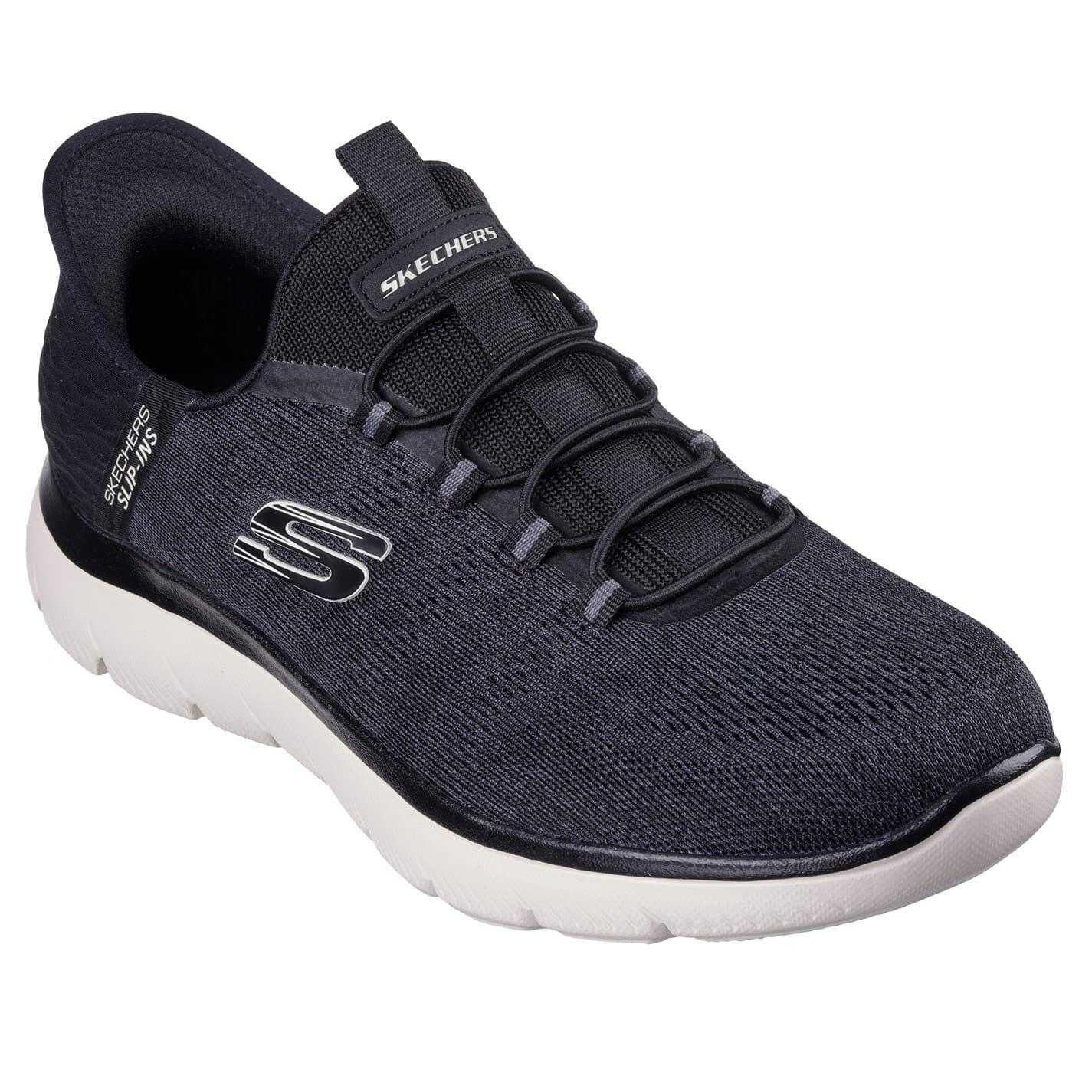 Skechers Mens Summits Key Pace Mesh Slip-In Flat Trainers
