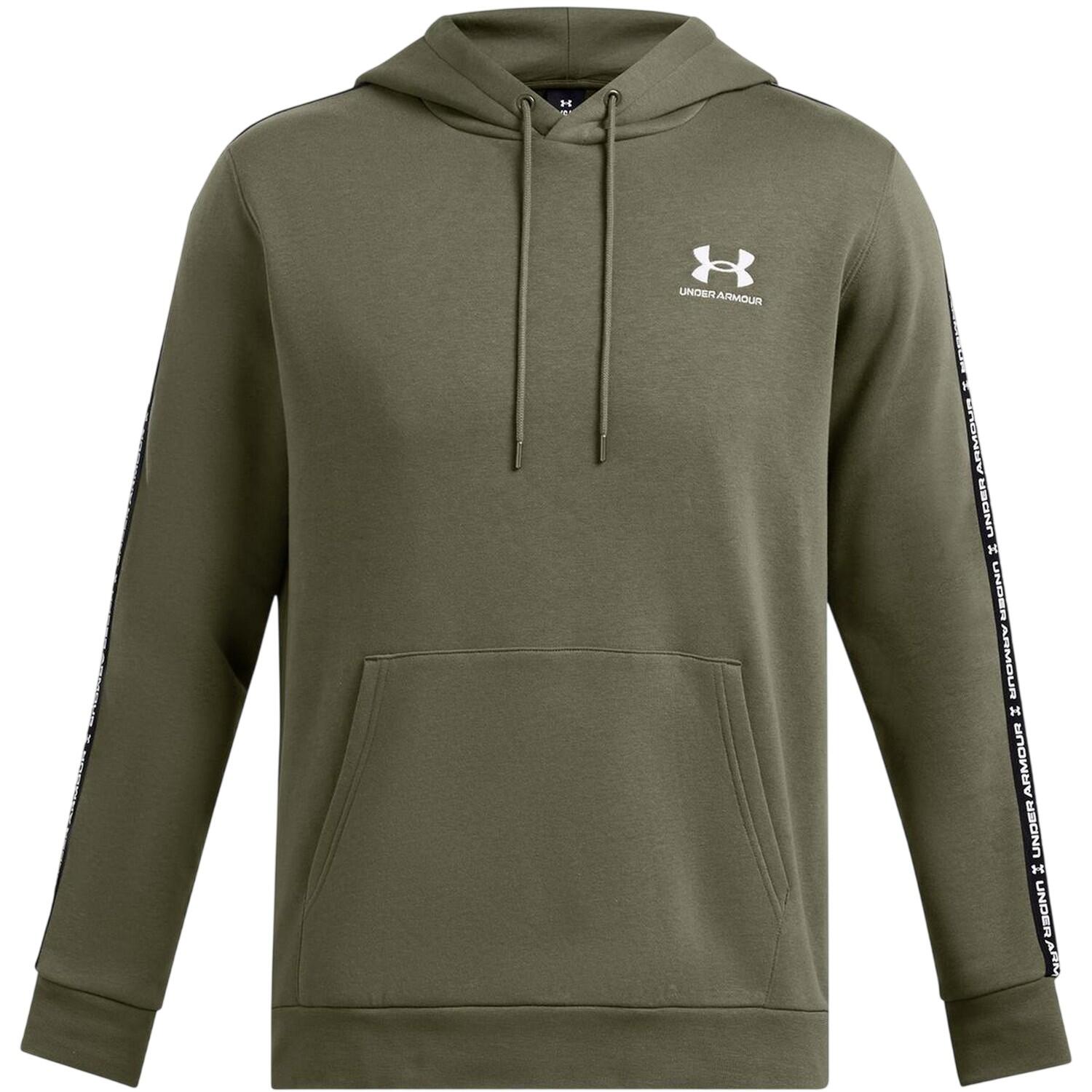 Under Armour Mens Icon Cotton Blend Taped Sleeve Hoodie