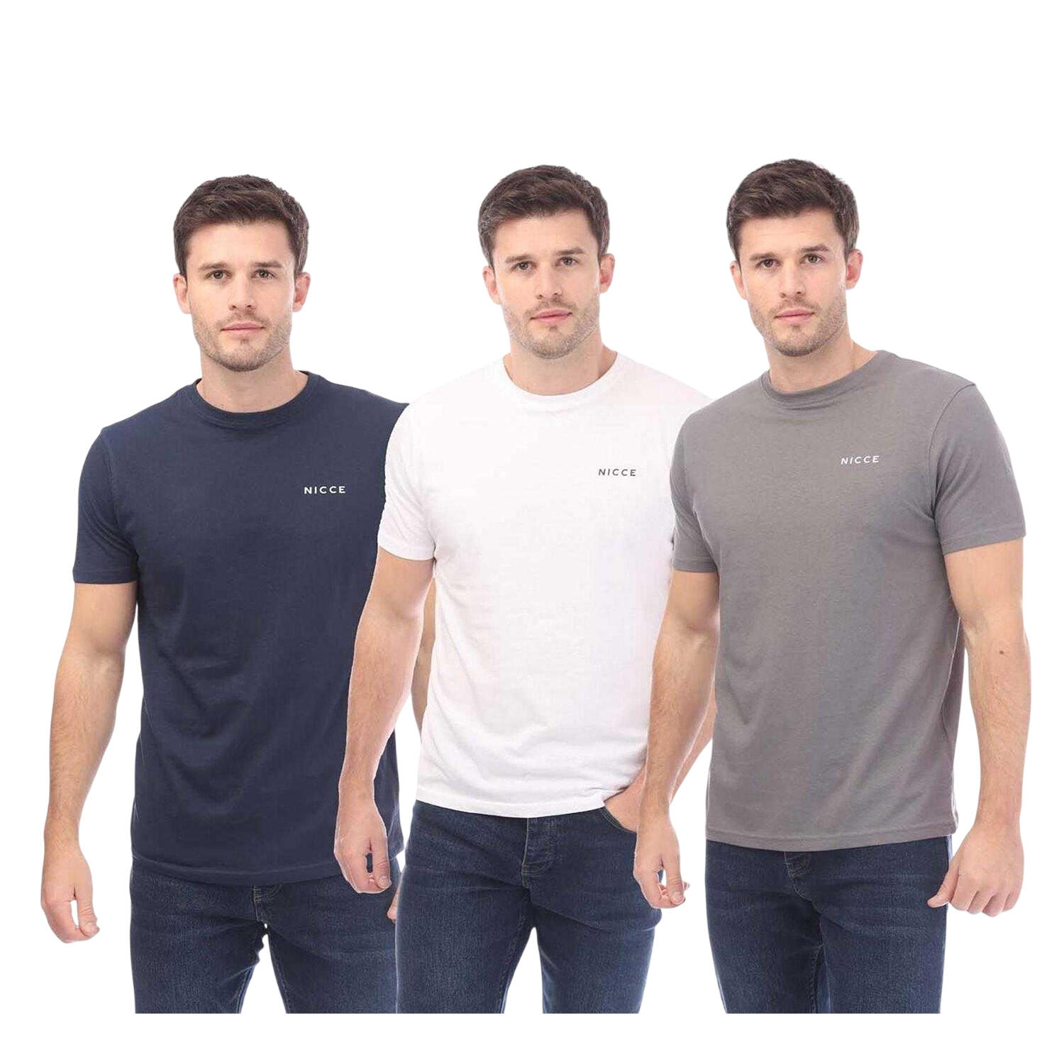 Nicce Mens Cotton T-Shirt (Pack of 3)