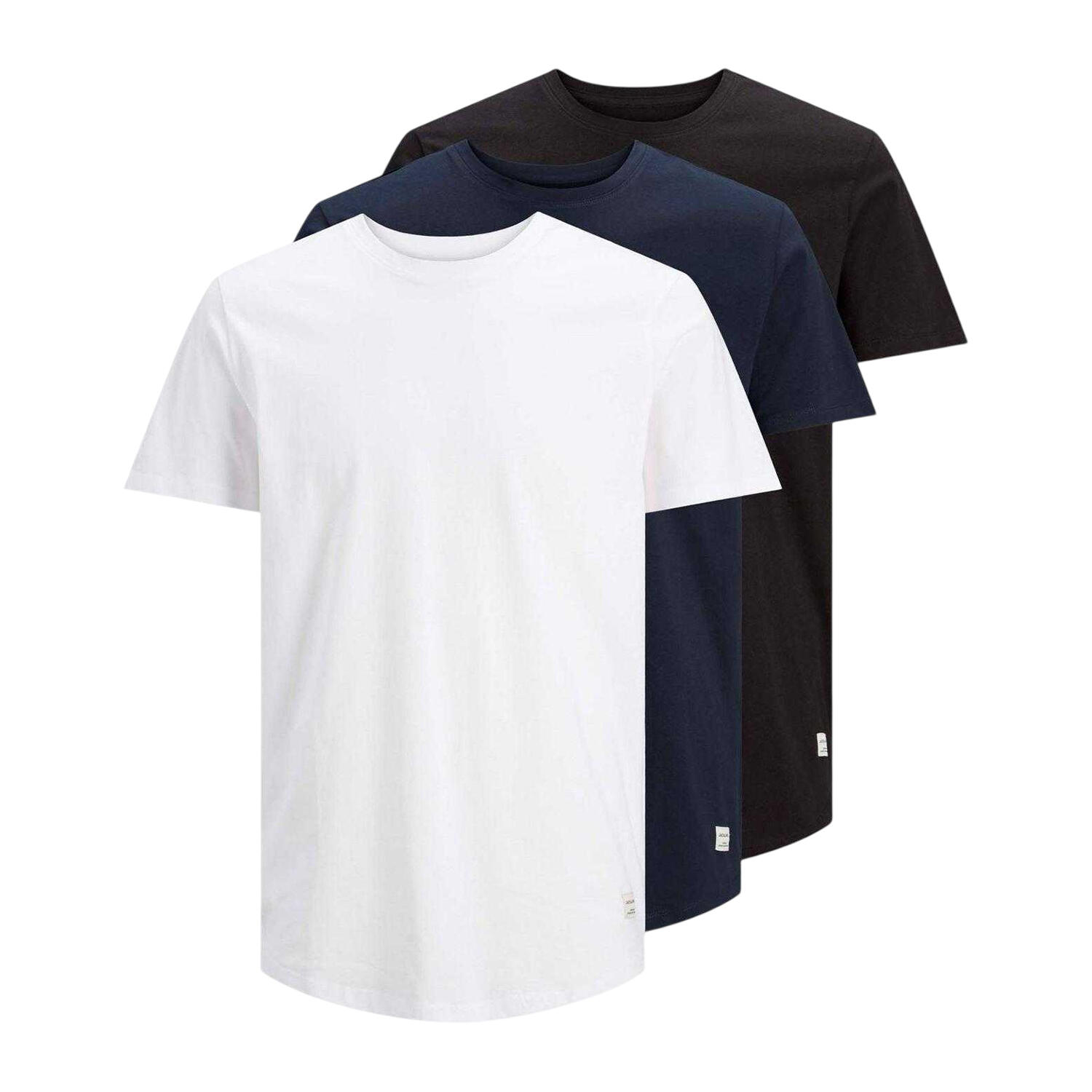 Jack And Jones Mens Noa Crew Neck T-Shirt (Pack of 3)