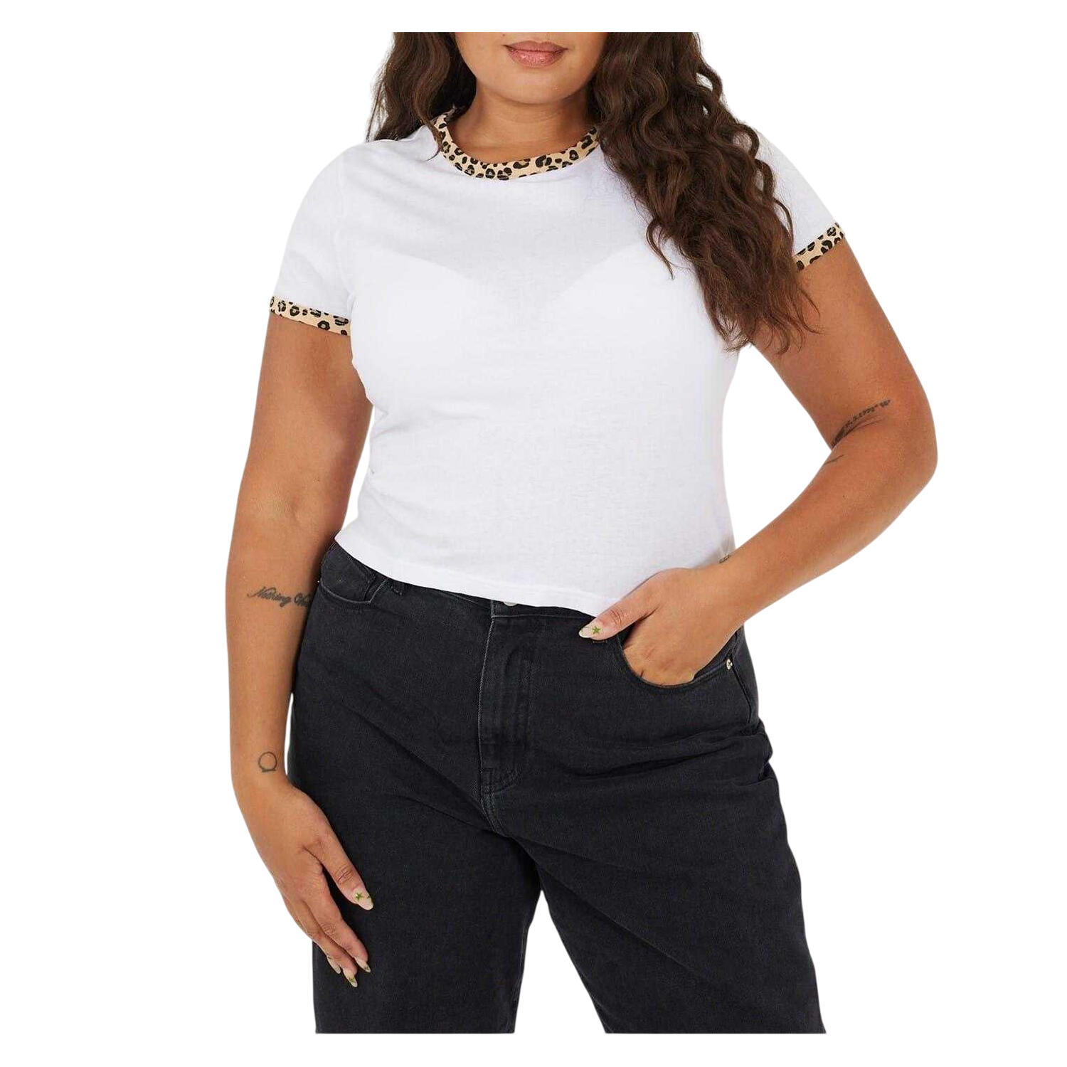 Brave Soul Womens/Ladies Leopard Print Plus T-Shirt