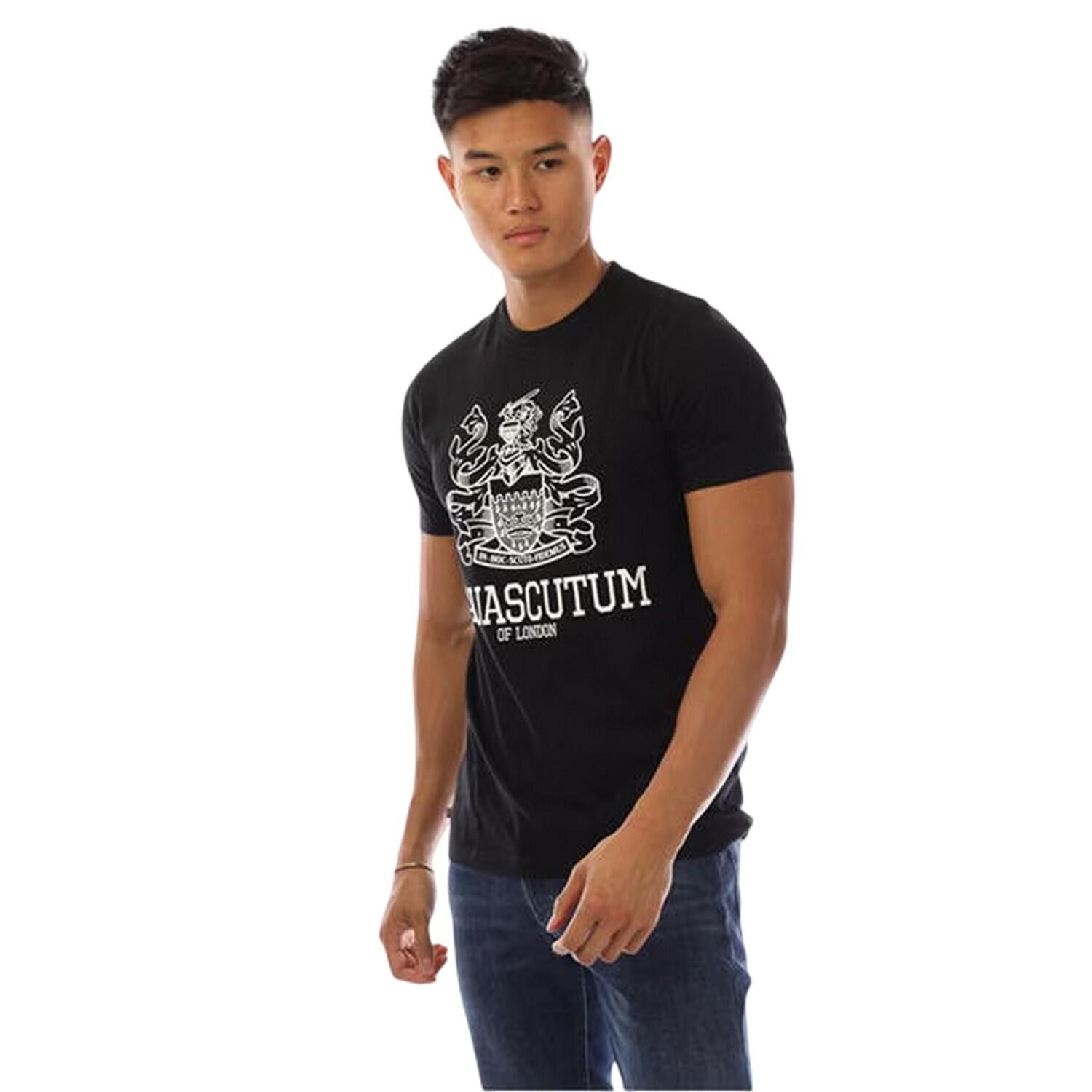 Aquascutum Mens Shield Logo Crew Neck T-Shirt