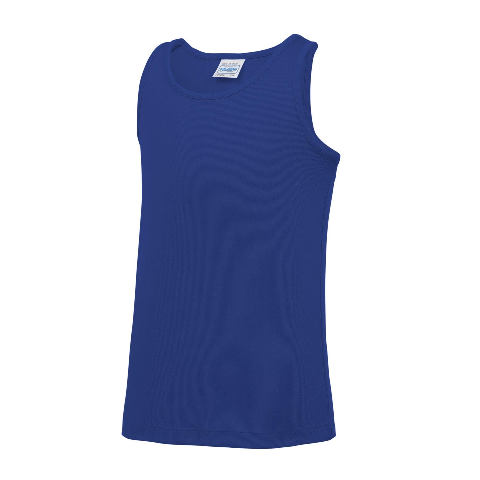 AWDis Just Cool Childrens/Kids Plain Sleeveless Vest Top