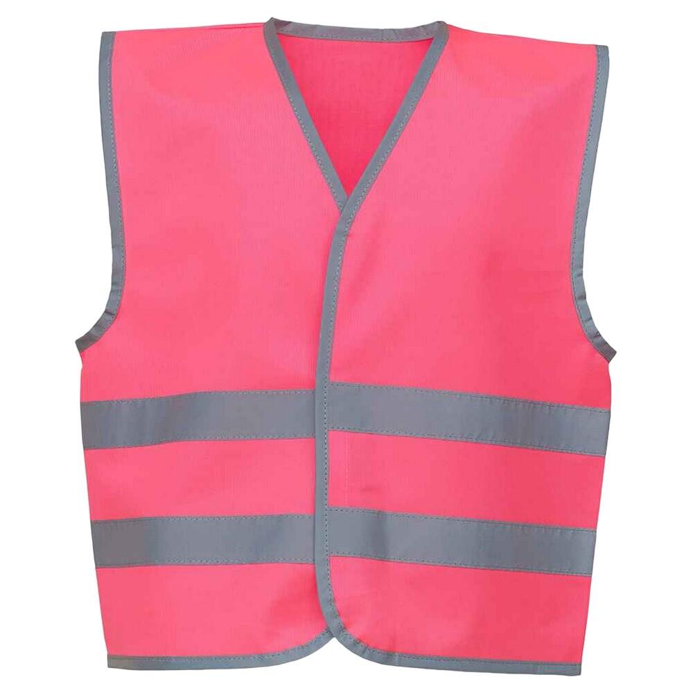 Yoko Childrens/Kids Hi-Vis Two Band Waistcoat
