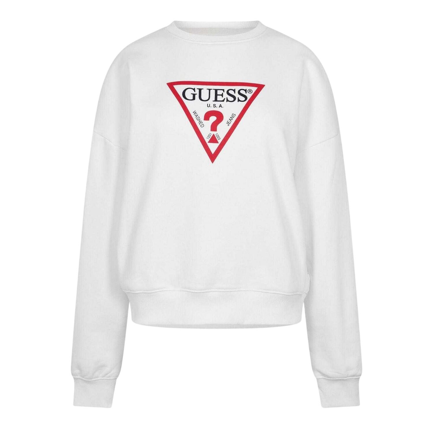Guess Womens/Ladies Icon Crew Neck Relaxed Fit Jumper