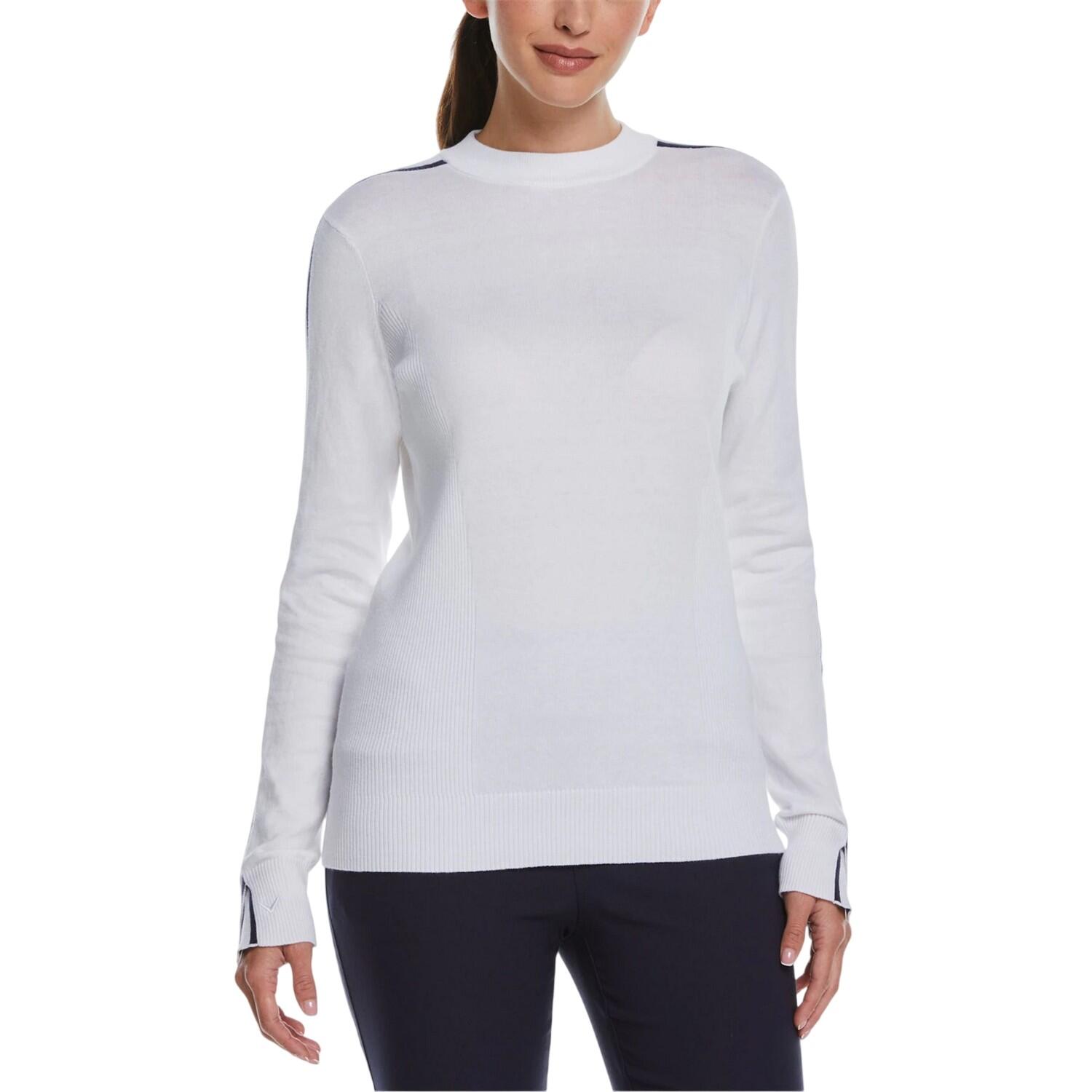Callaway Womens/Ladies Striped Mock Neck Sweater Top