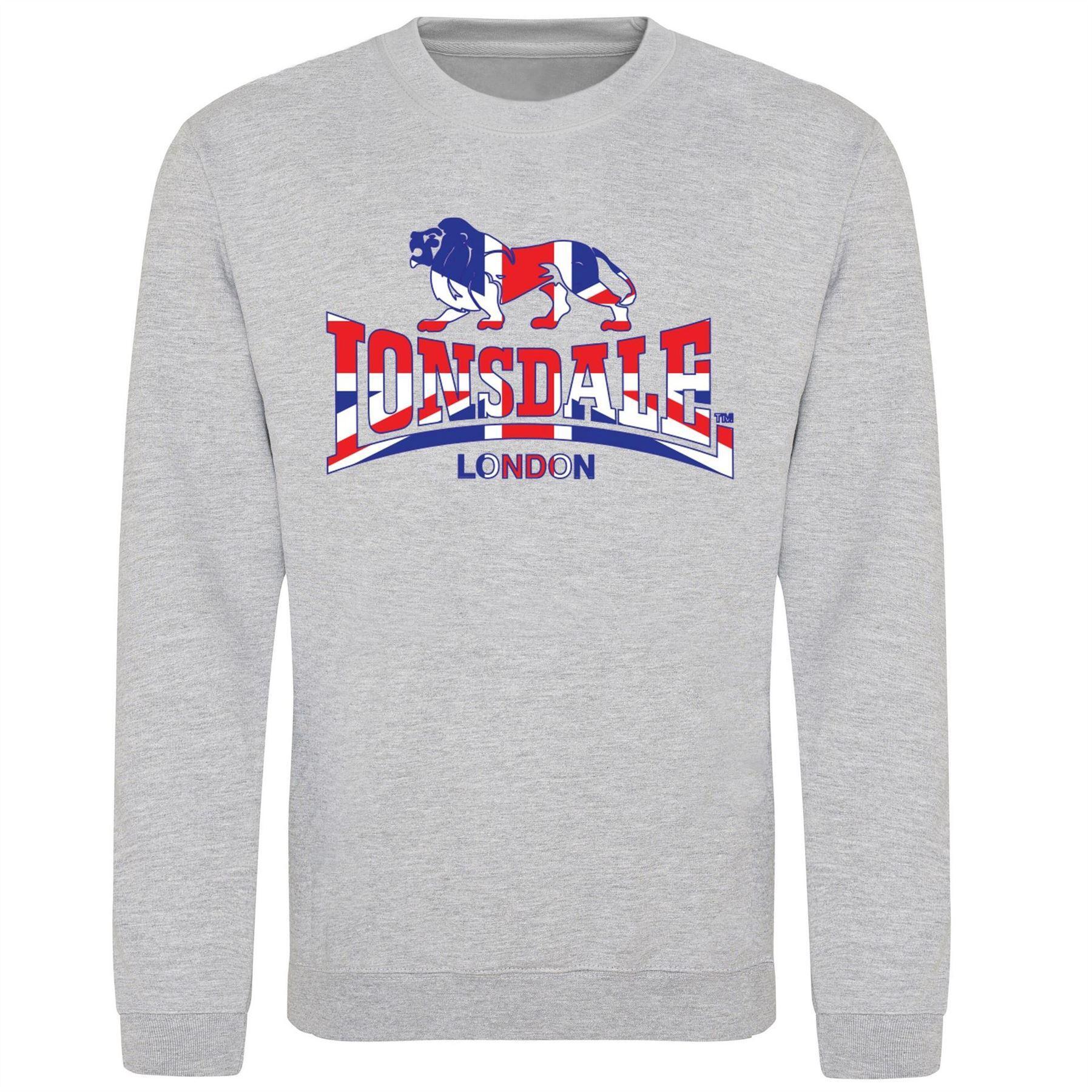 Lonsdale Mens Union Jack Logo Sweatshirt