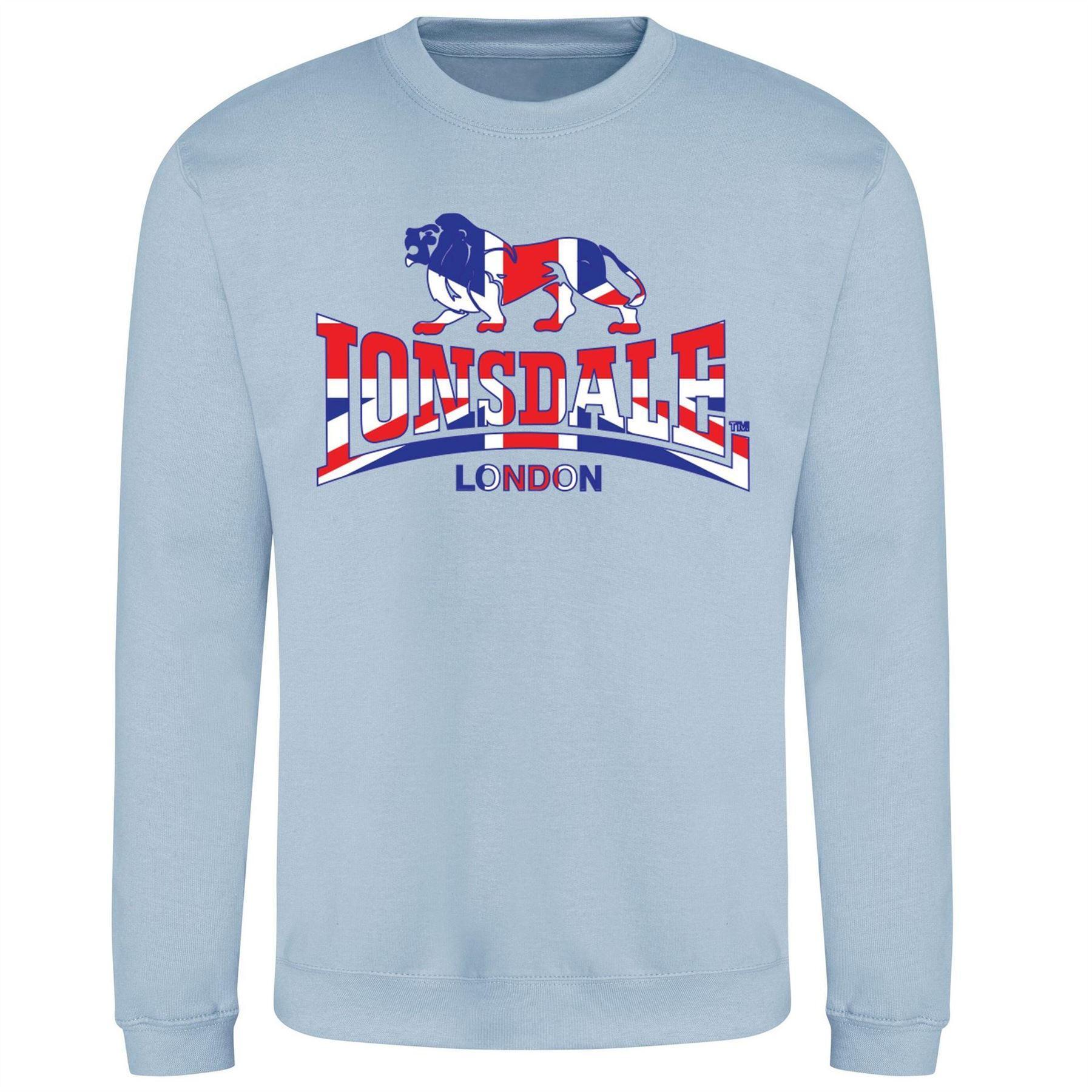 Lonsdale Mens Union Jack Logo Sweatshirt