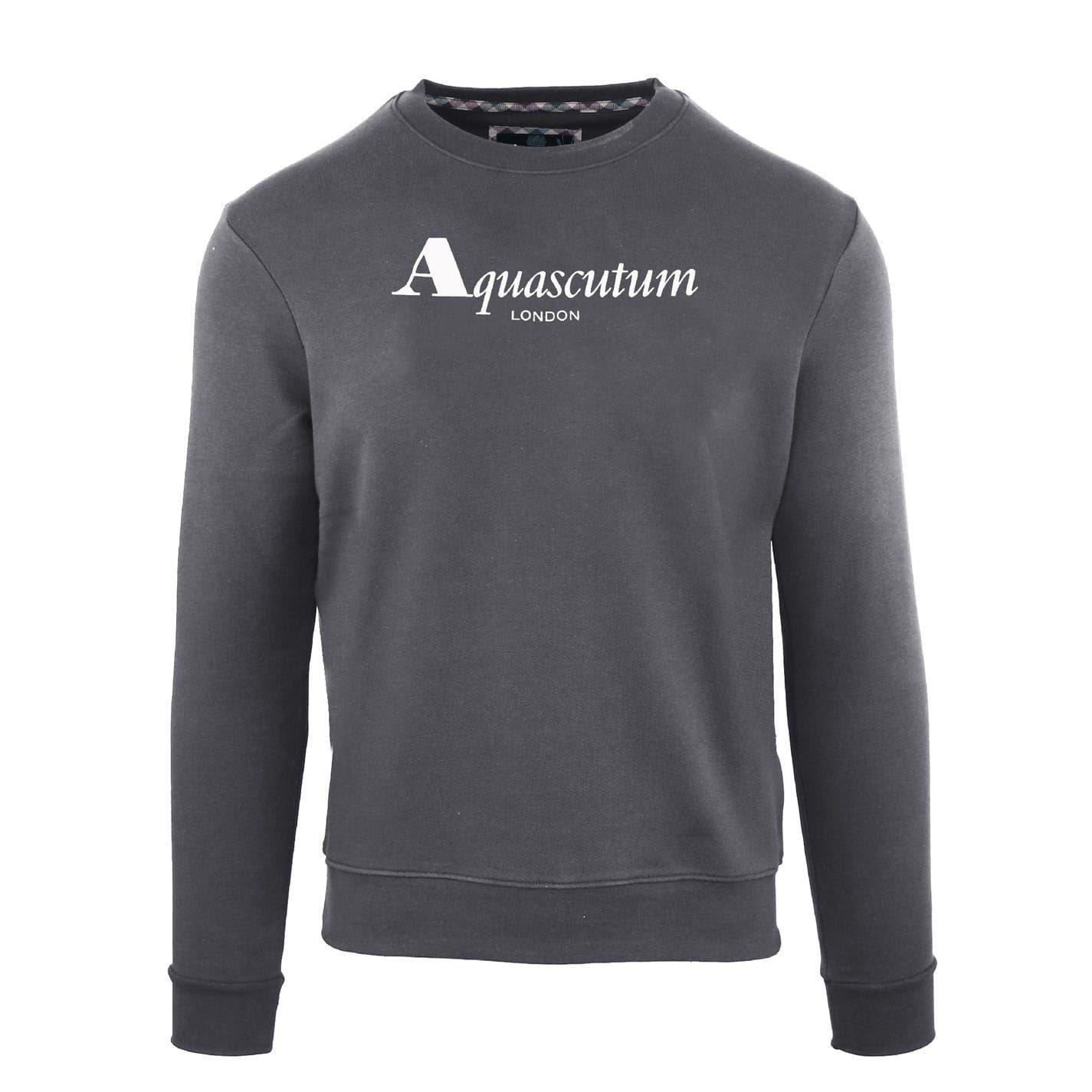 Aquascutum Mens Crew Neck Regular Sweatshirt