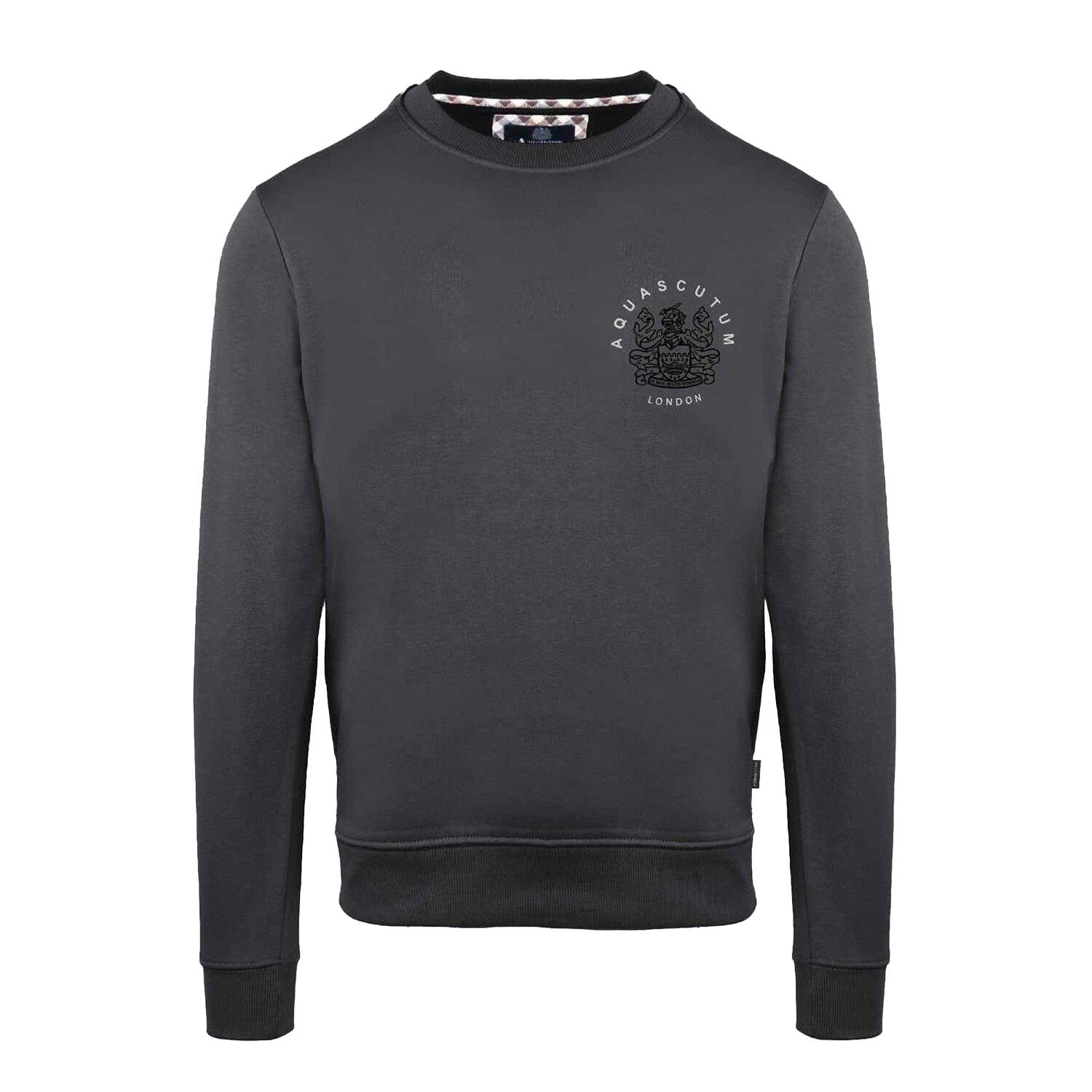 Aquascutum Mens Crew Neck Long-Sleeved Sweatshirt