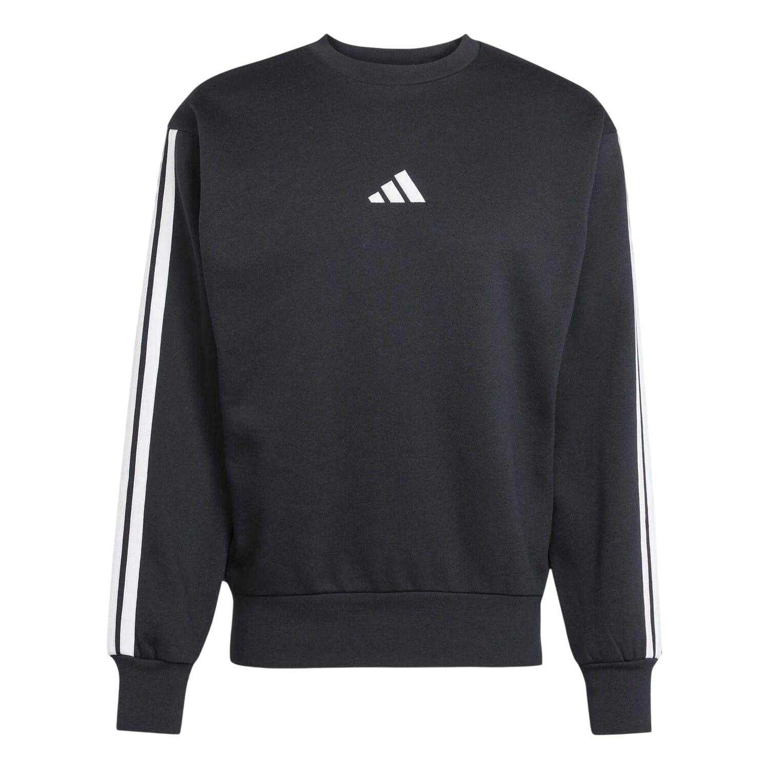 Adidas Mens Essentials 3 Stripes Fleece Sweatshirt