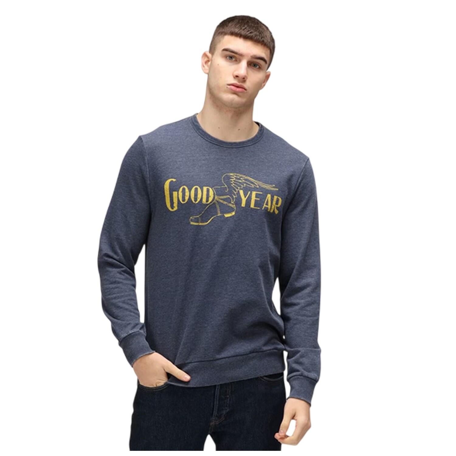 Goodyear Mens Logo Crew Neck Regular Sweatshirt