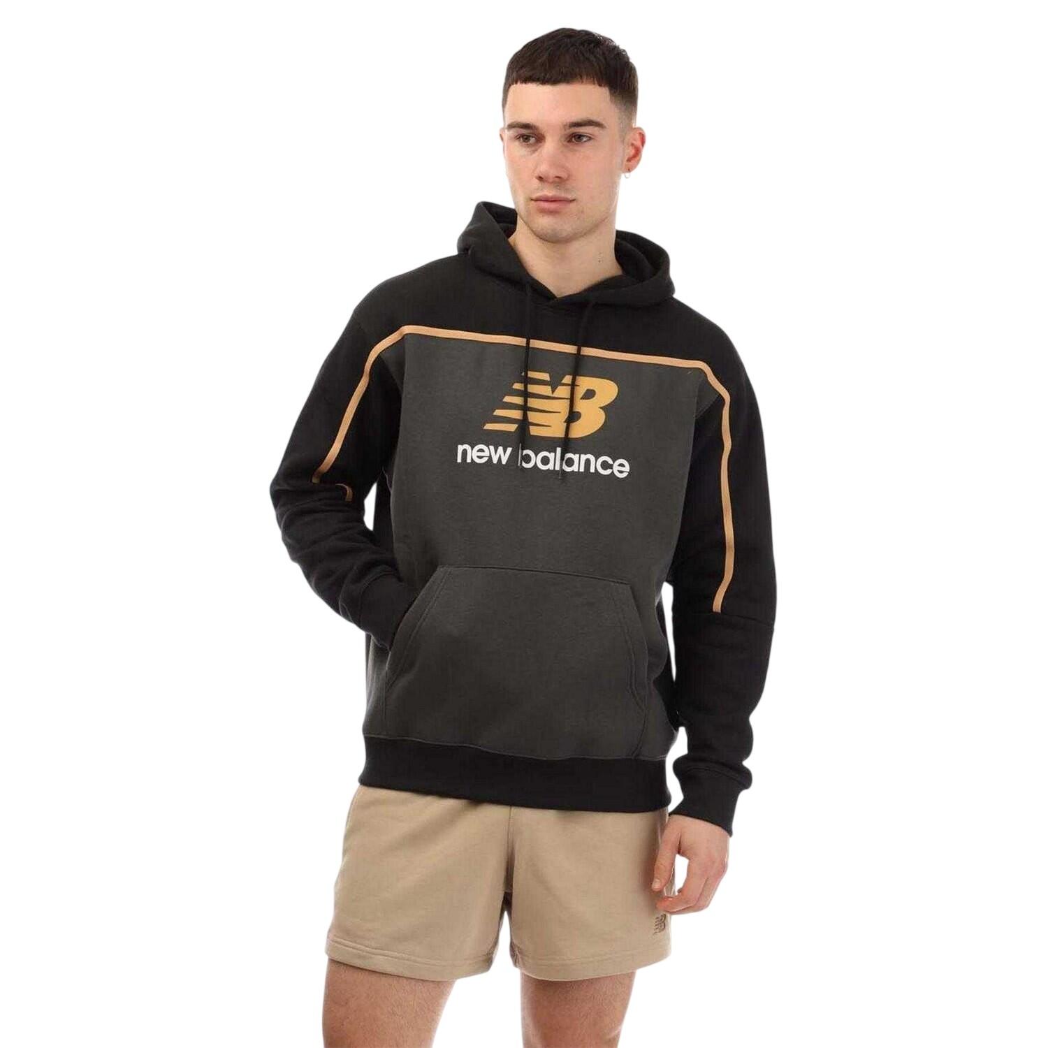New Balance Mens Contrast Detail Cotton Blend Hoodie