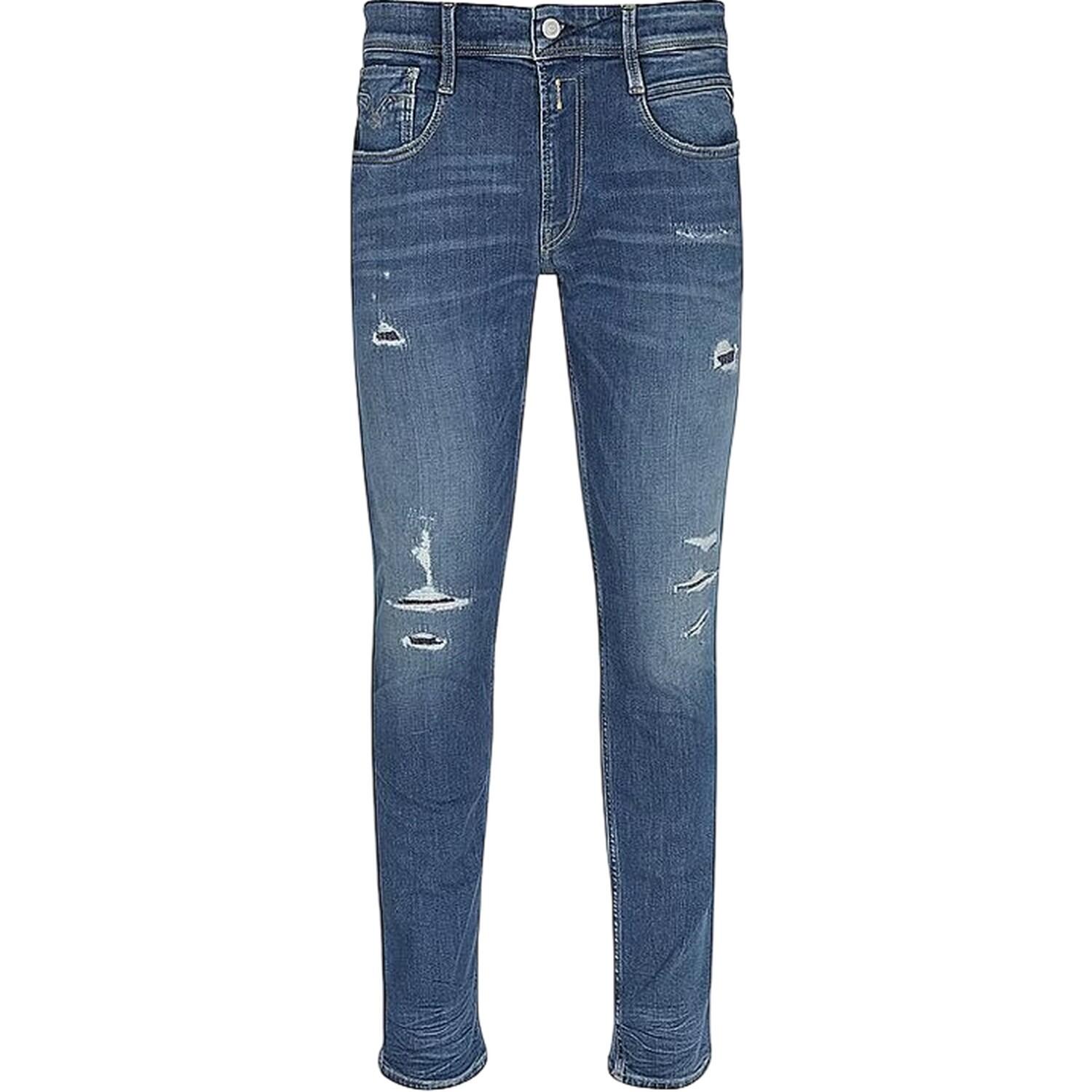 Replay Mens Anbass Cotton Slim Jeans