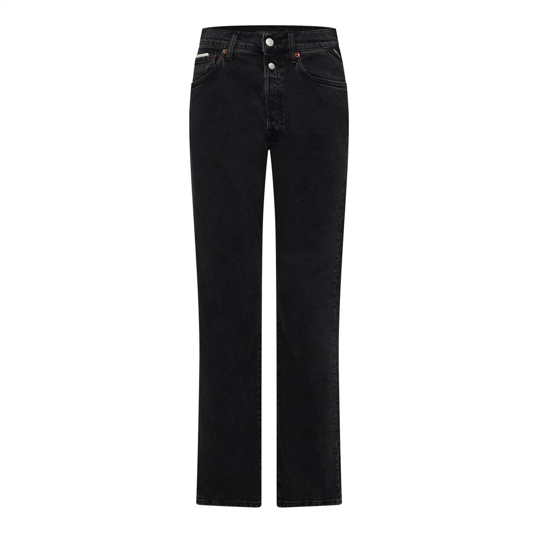 Replay Womens/Ladies Cotton Denim Double Button Straight Jeans