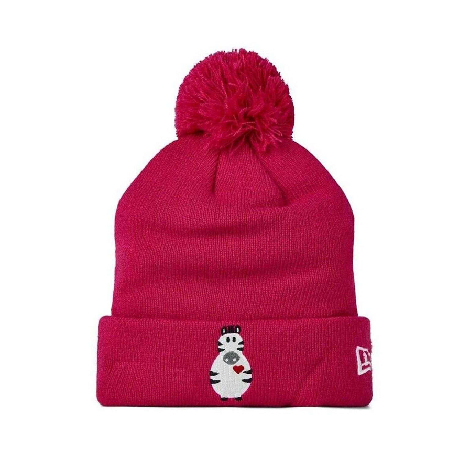 New Era Childrens/Kids Zebra Pom Pom Beanie