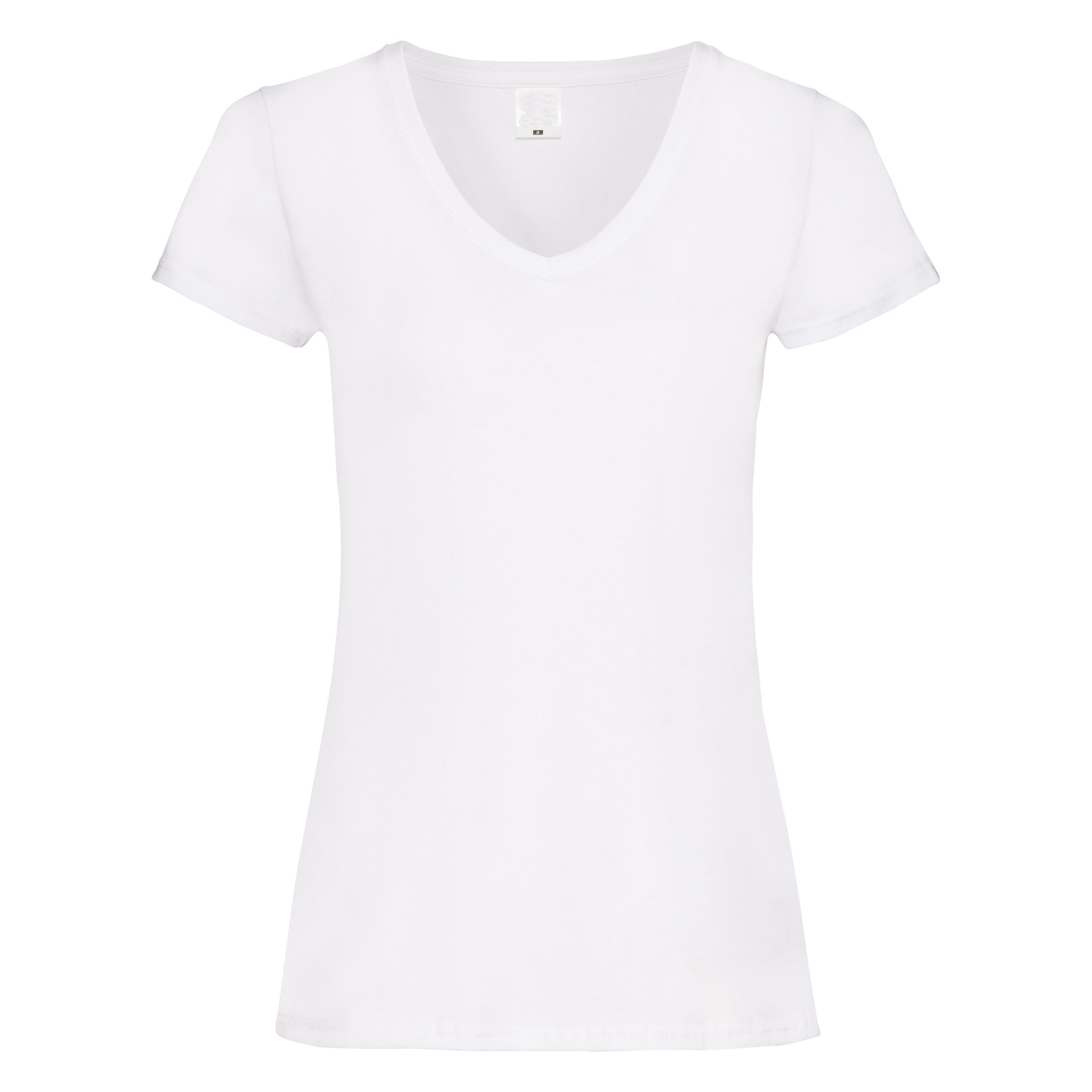 Womens/Ladies Value Fitted V-Neck Short Sleeve Casual T-Shirt