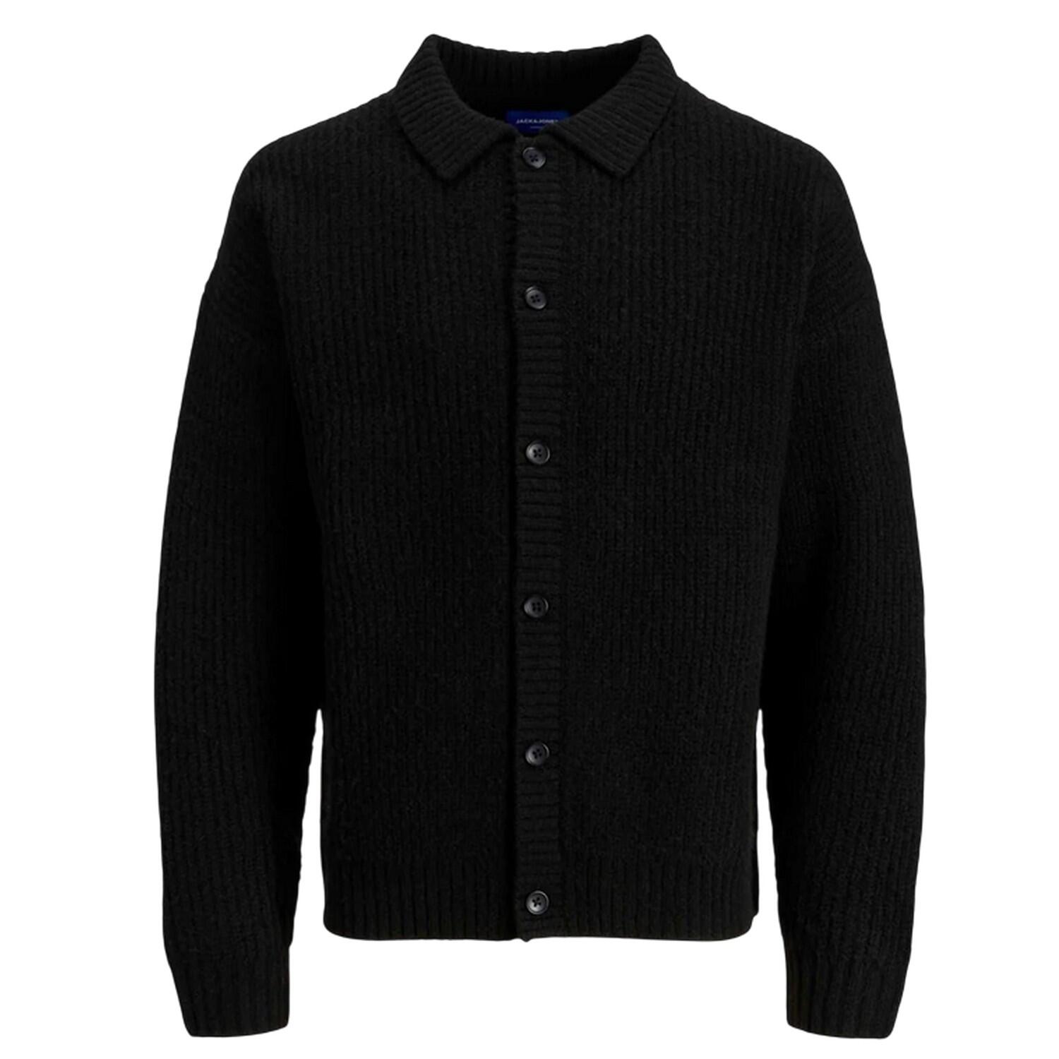 Jack And Jones Mens York Flat Knit Long-Sleeved Cardigan