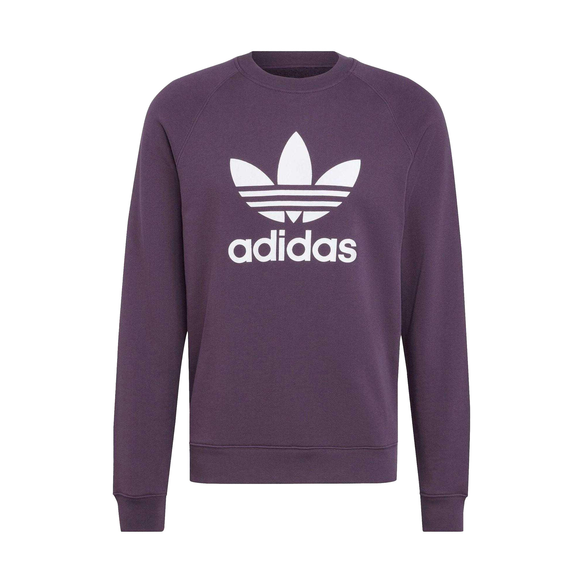 Adidas Mens Trefoil Ribbed Crew Neck Sweatshirt