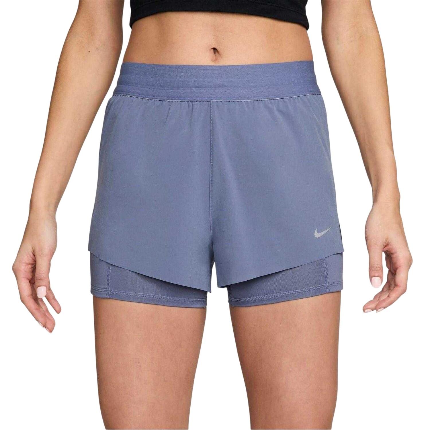 Nike Womens/Ladies FIT Swift 2 in 1 Running Shorts