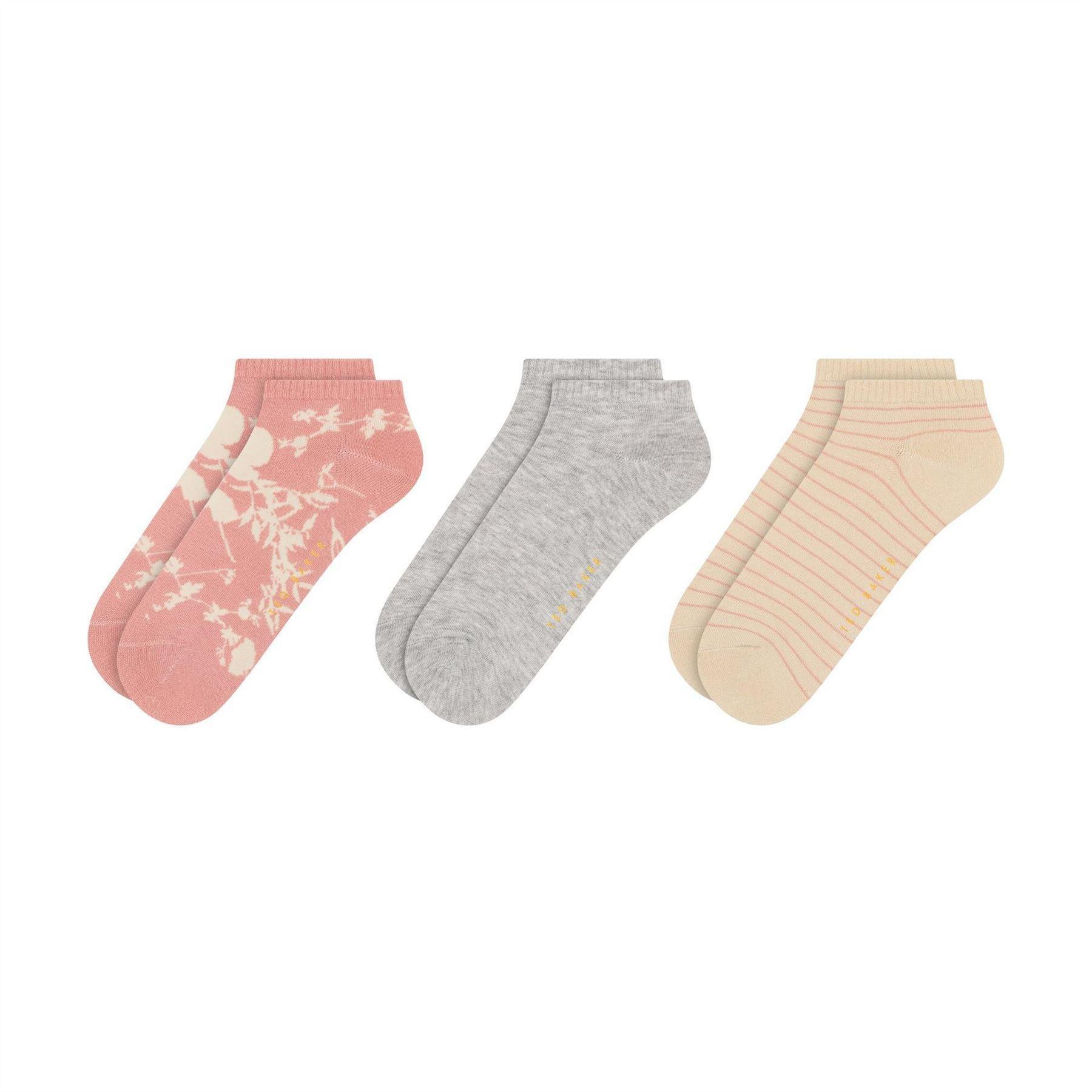 Ted Baker Womens/Ladies Bamboo Trainer Socks (Pack of 3)